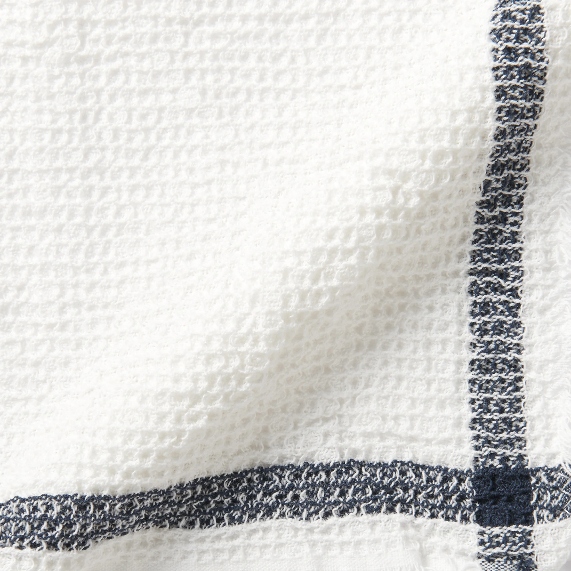 Indian Cotton Waffle Weave Multipurpose Cloth - Navy - Image 4