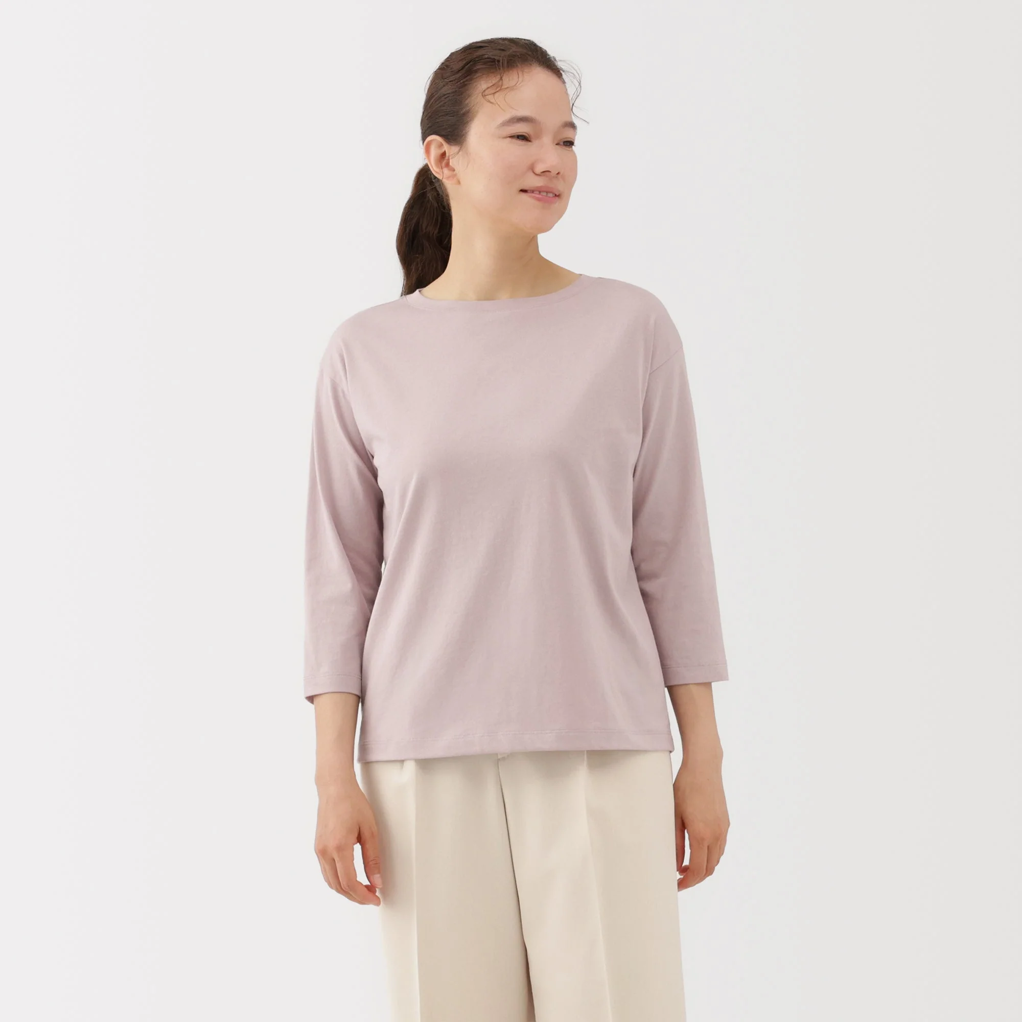 Jersey Boat Neck T-Shirt - Image 35