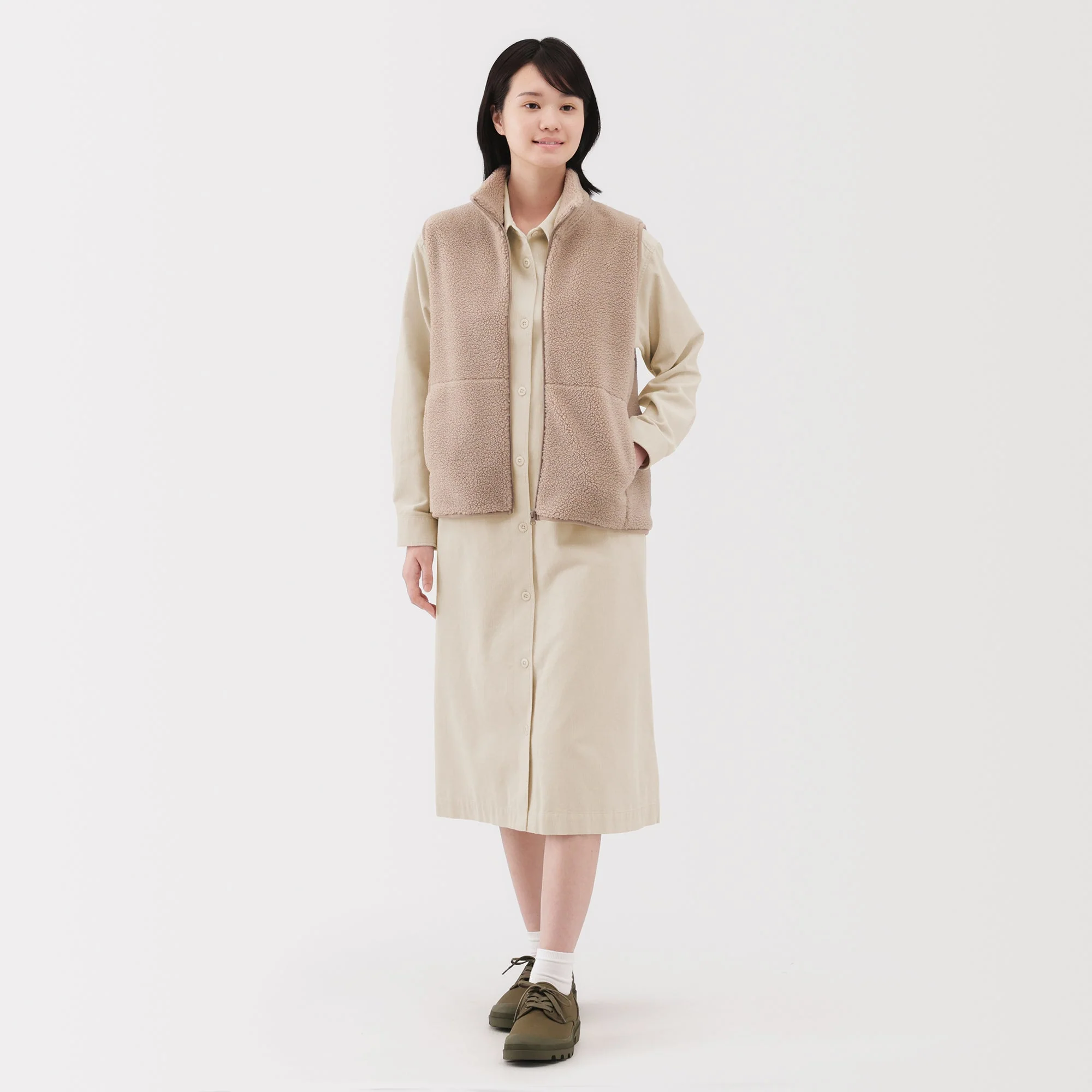 Kapok Blend Corduroy Dress - Image 4