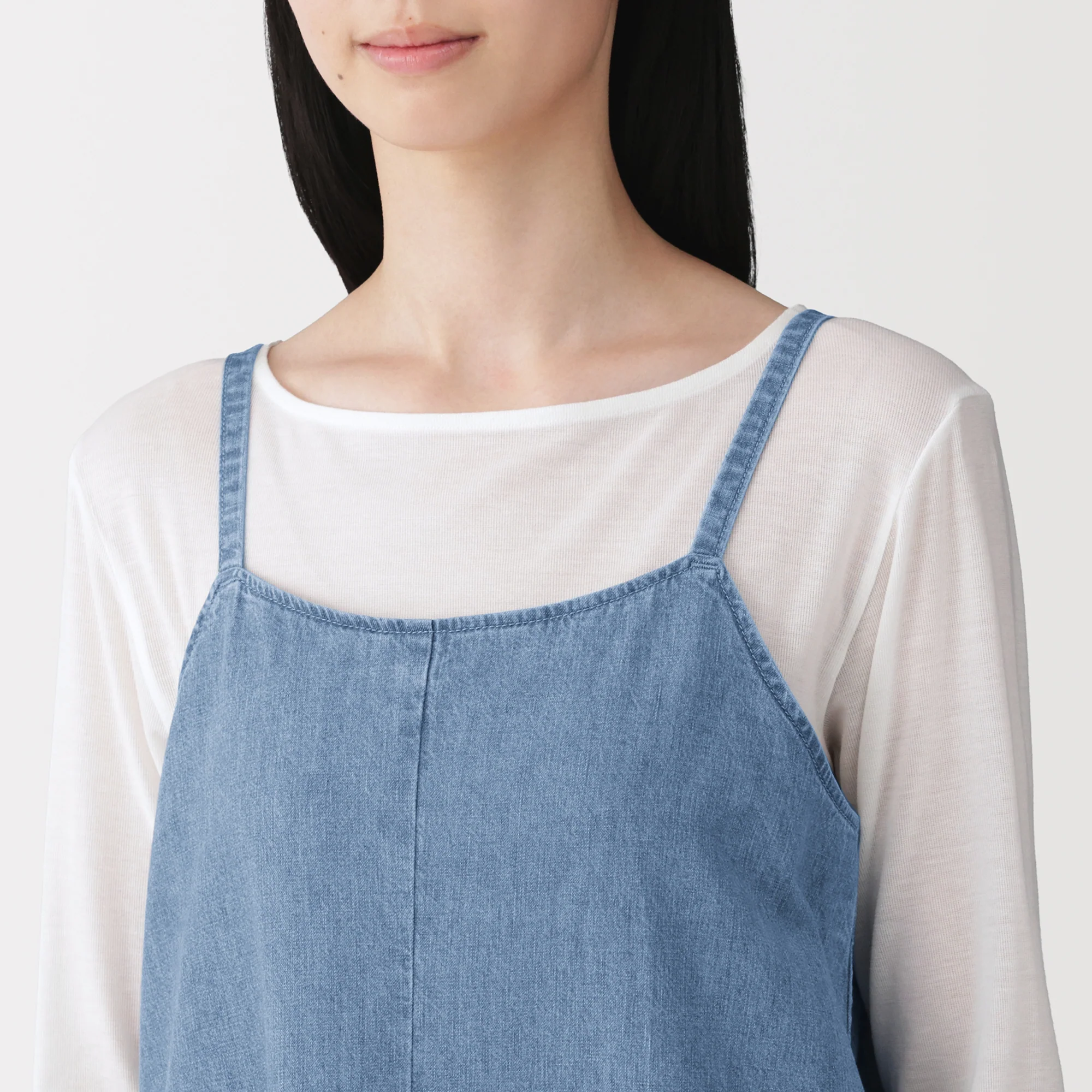 Kapok Blend Denim Cami Dress - Image 13
