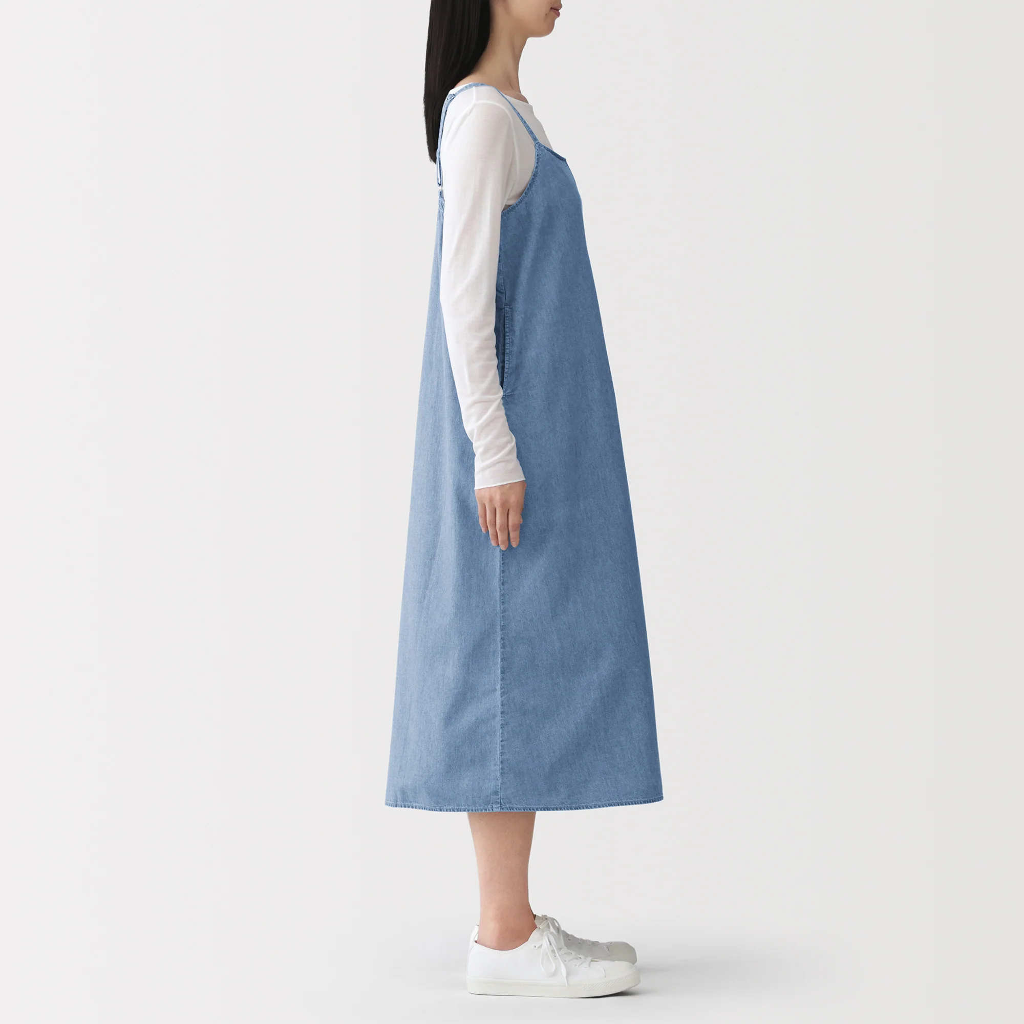 Kapok Blend Denim Cami Dress - Image 4