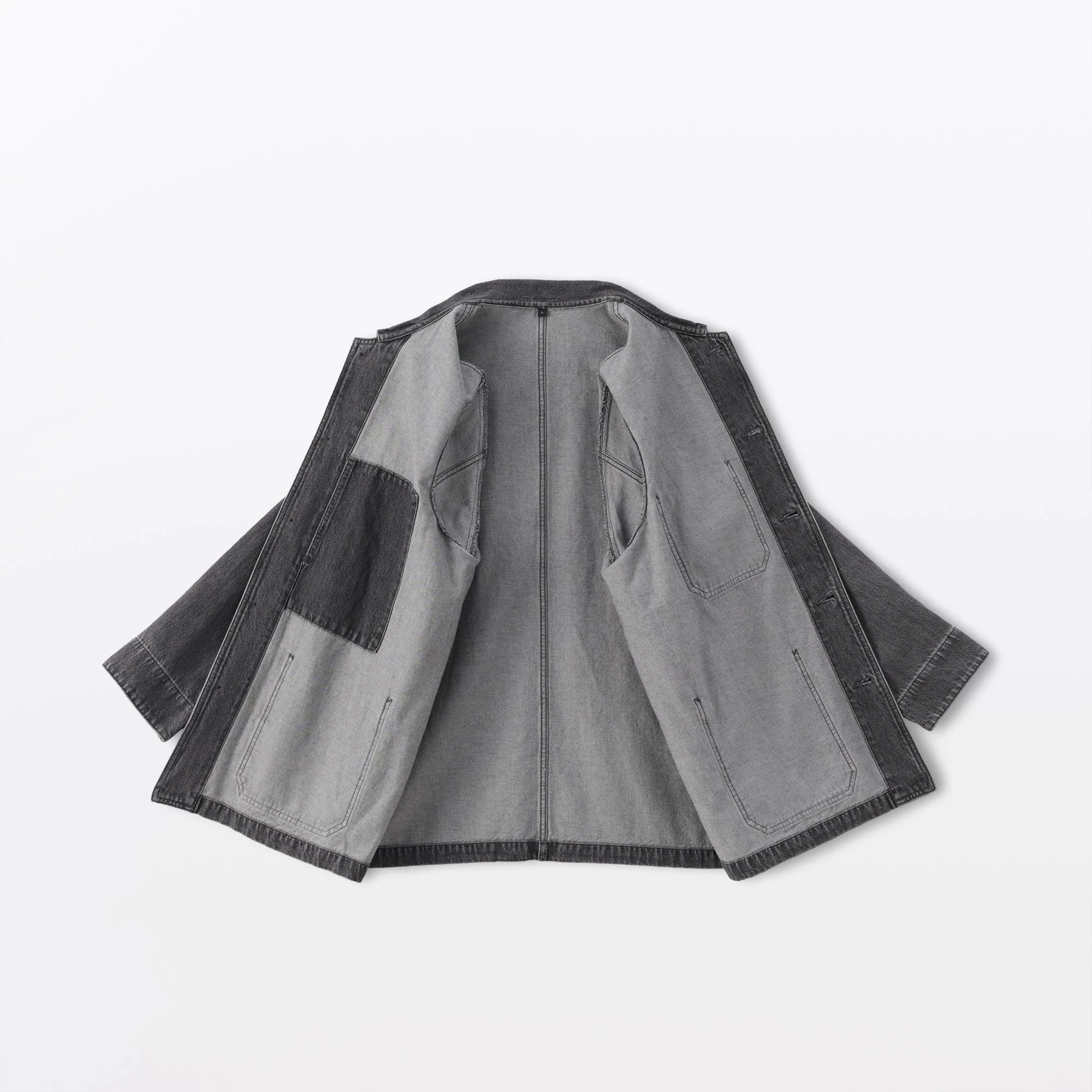 Kapok Blend Denim Coverall Jacket - Image 9