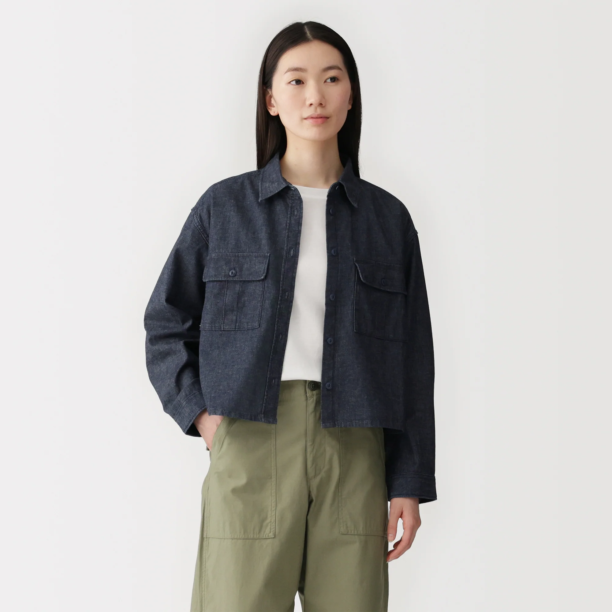 Kapok Blend Denim Shirt - Image 3