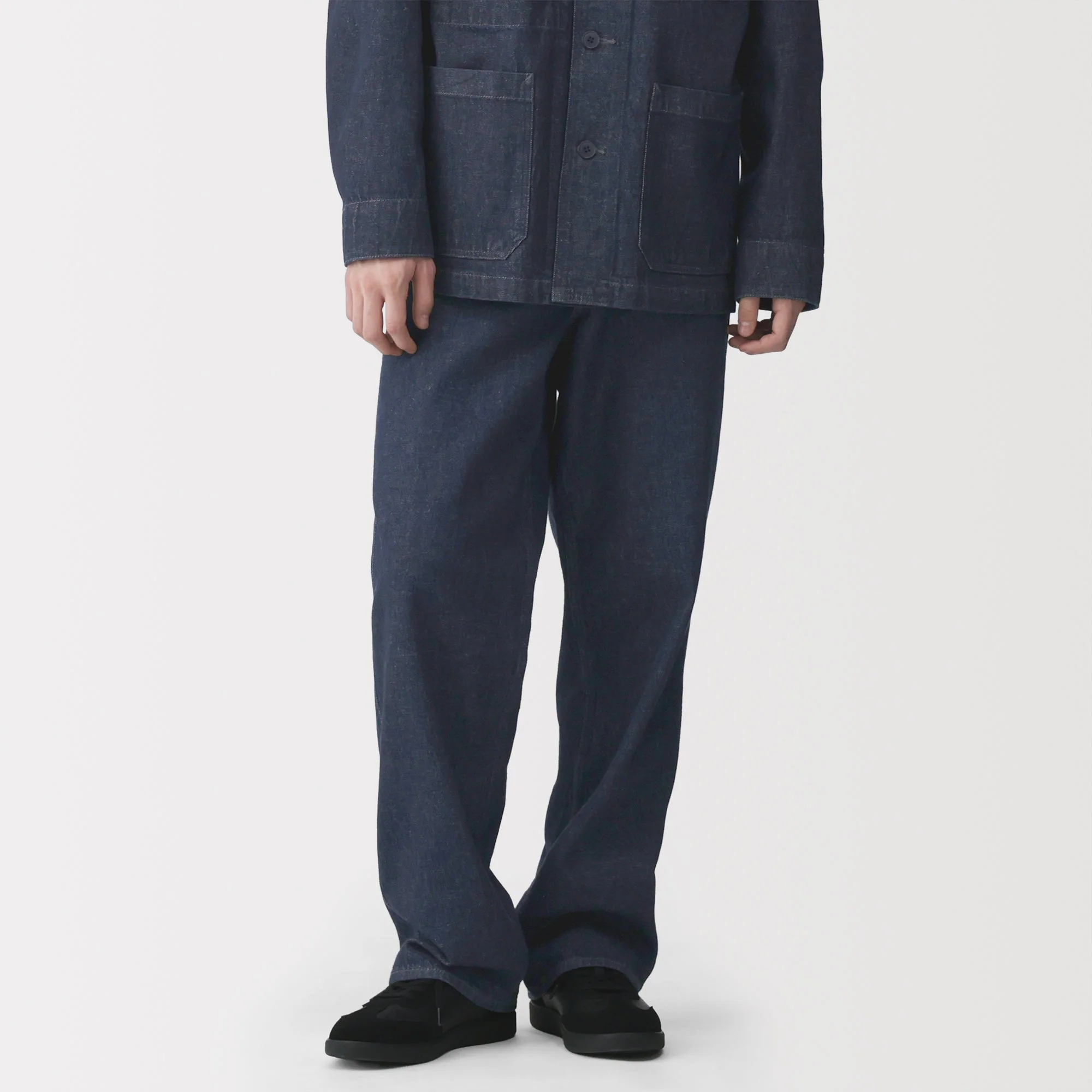 Kapok Blend Denim Wide Pants - Image 12