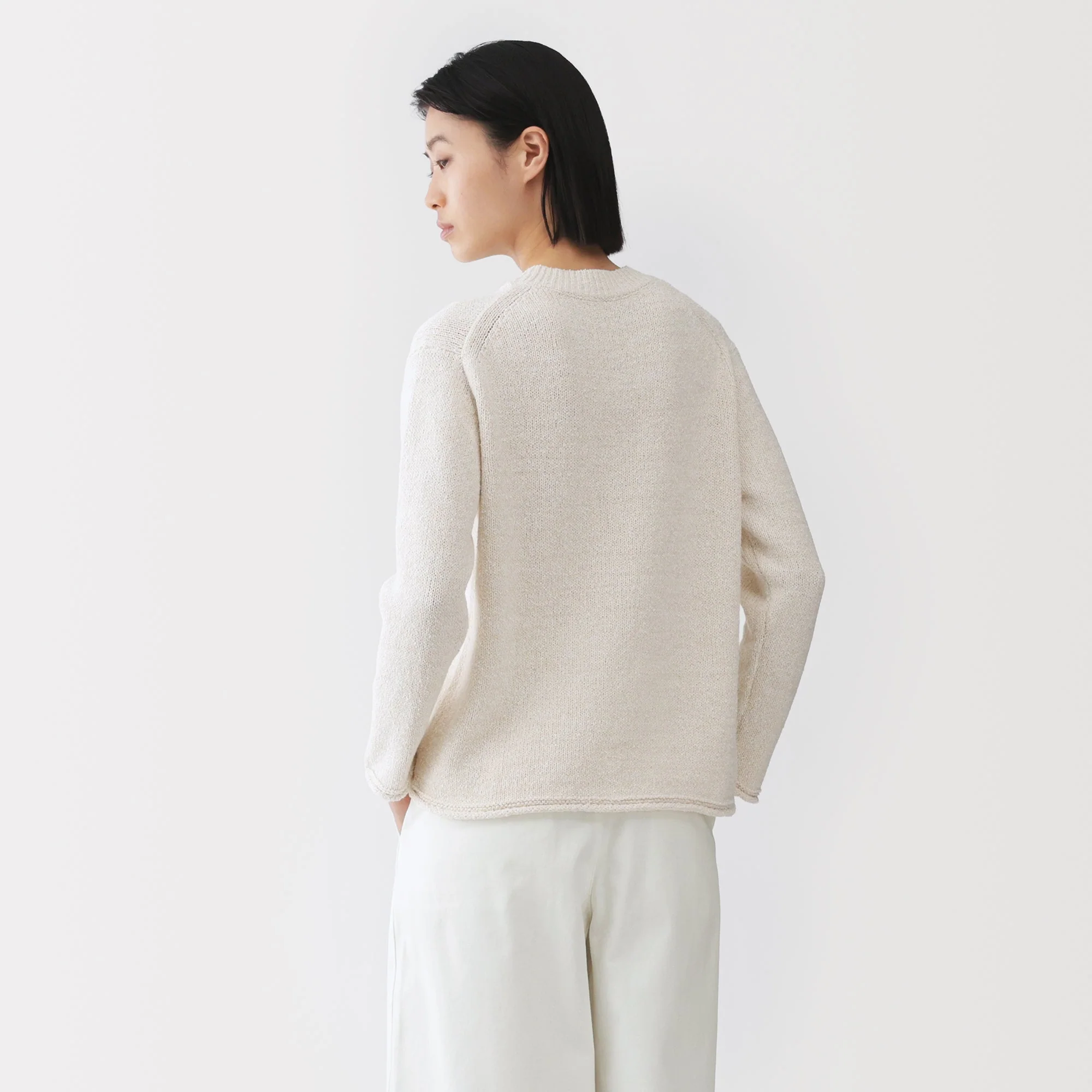 Labo Cotton Blend Loop Yarn Sweater - Image 13