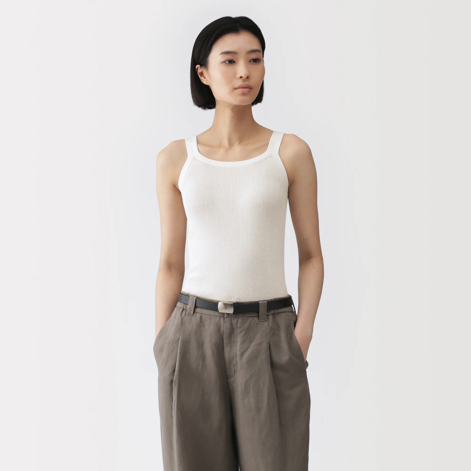 Labo High-Twist Cotton Knit Tank Top