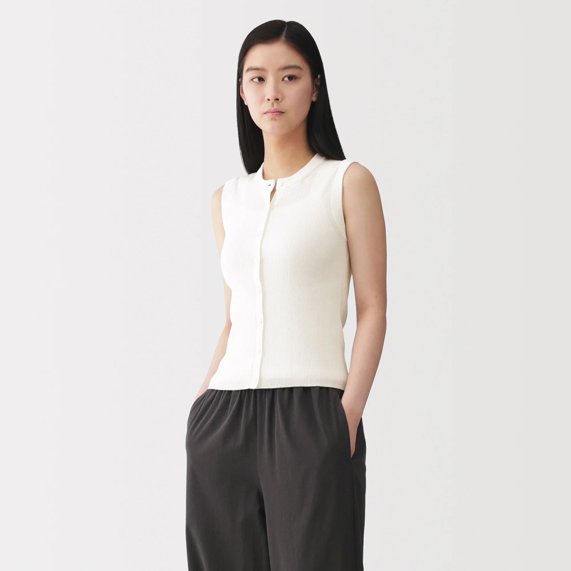 Labo High-Twist Cotton Knit Vest