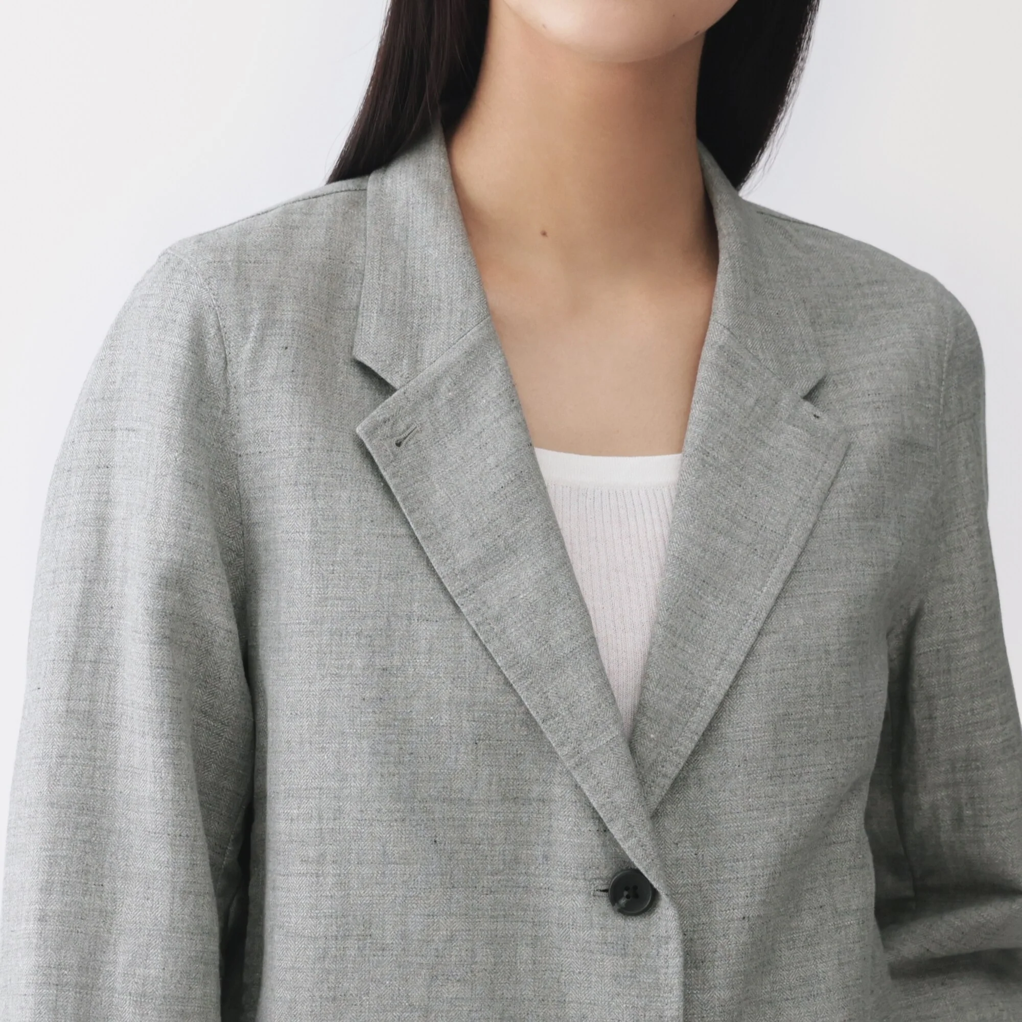 Labo Linen Cotton Herringbone Jacket - Image 7