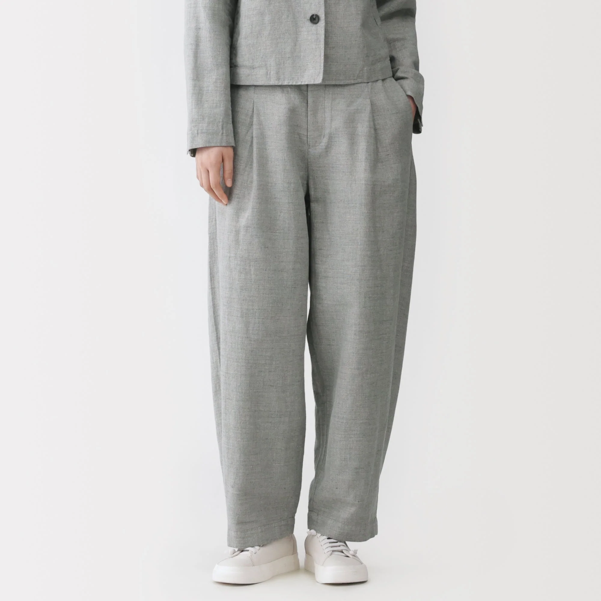Labo Linen Cotton Herringbone Pants - Image 4