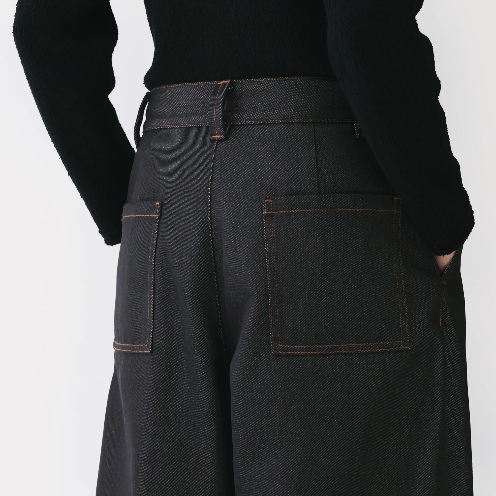 Labo Polyester Denim Barrel Pants - Image 8