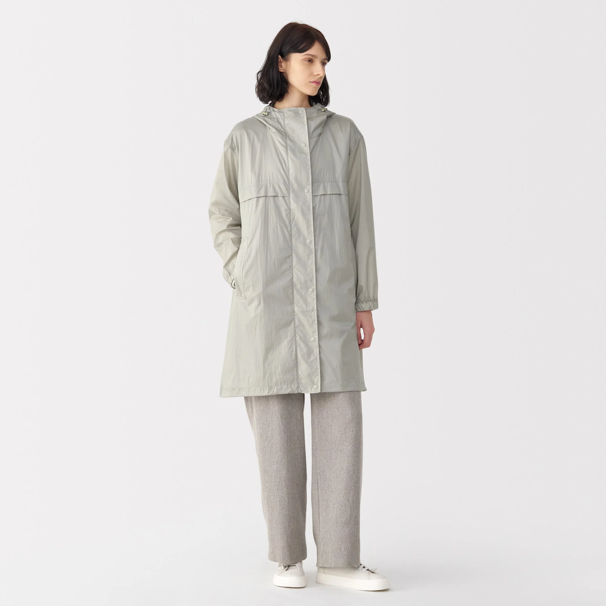 Labo Women's Light Waterproof Nylon Hooded Coat - Image 16
