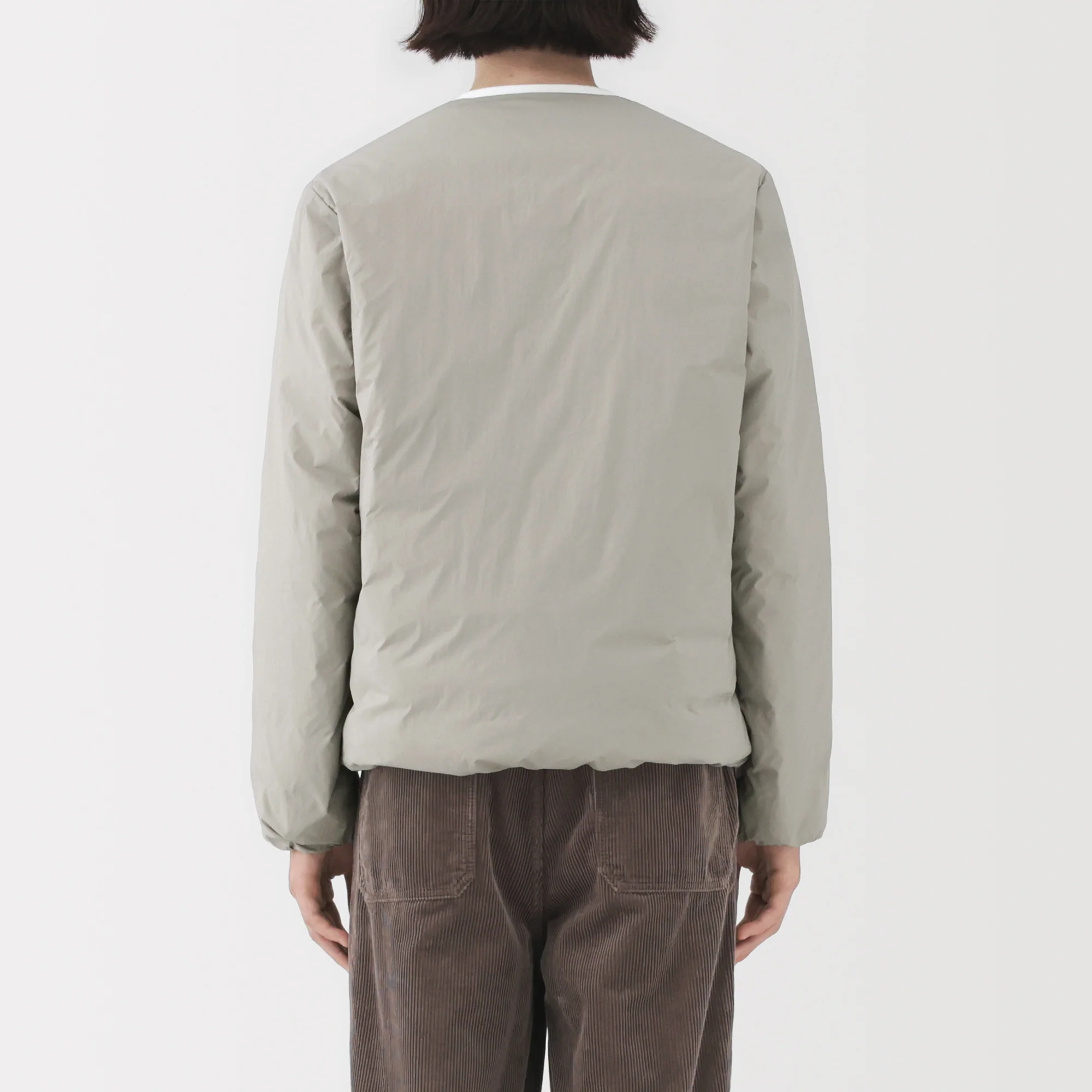Lightweight Down Collarless Jacket - Image 6