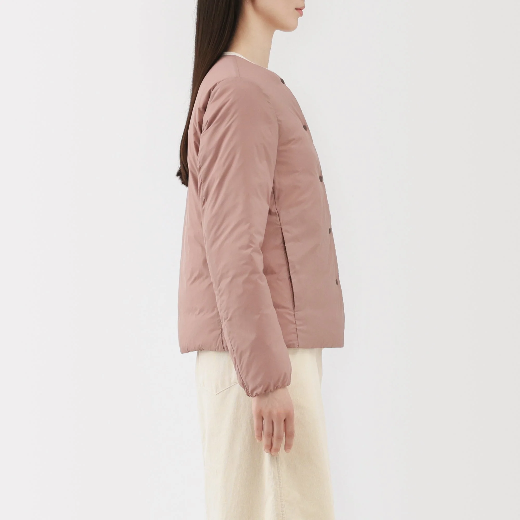 Lightweight Down Collarless Jacket - Image 15