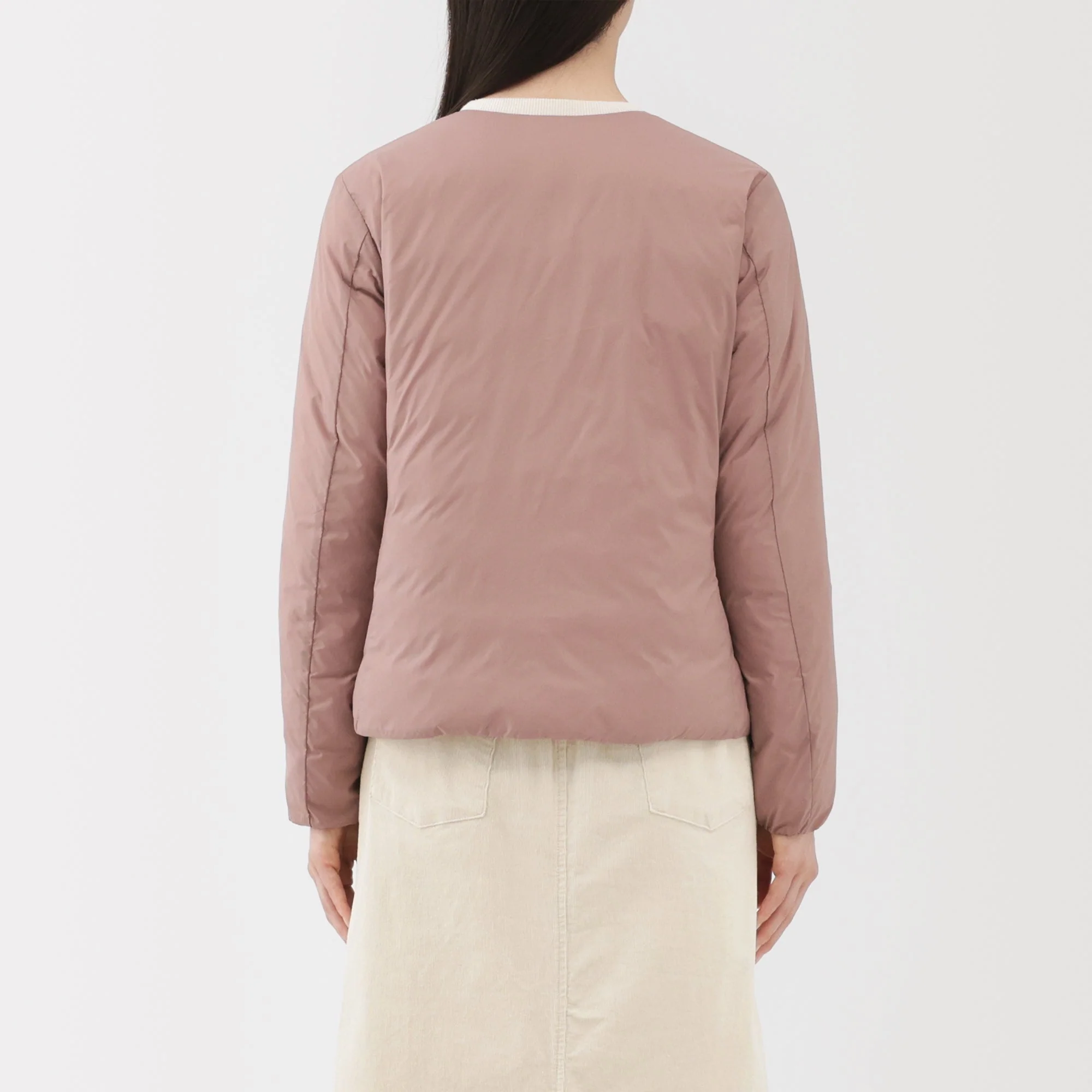 Lightweight Down Collarless Jacket - Image 38