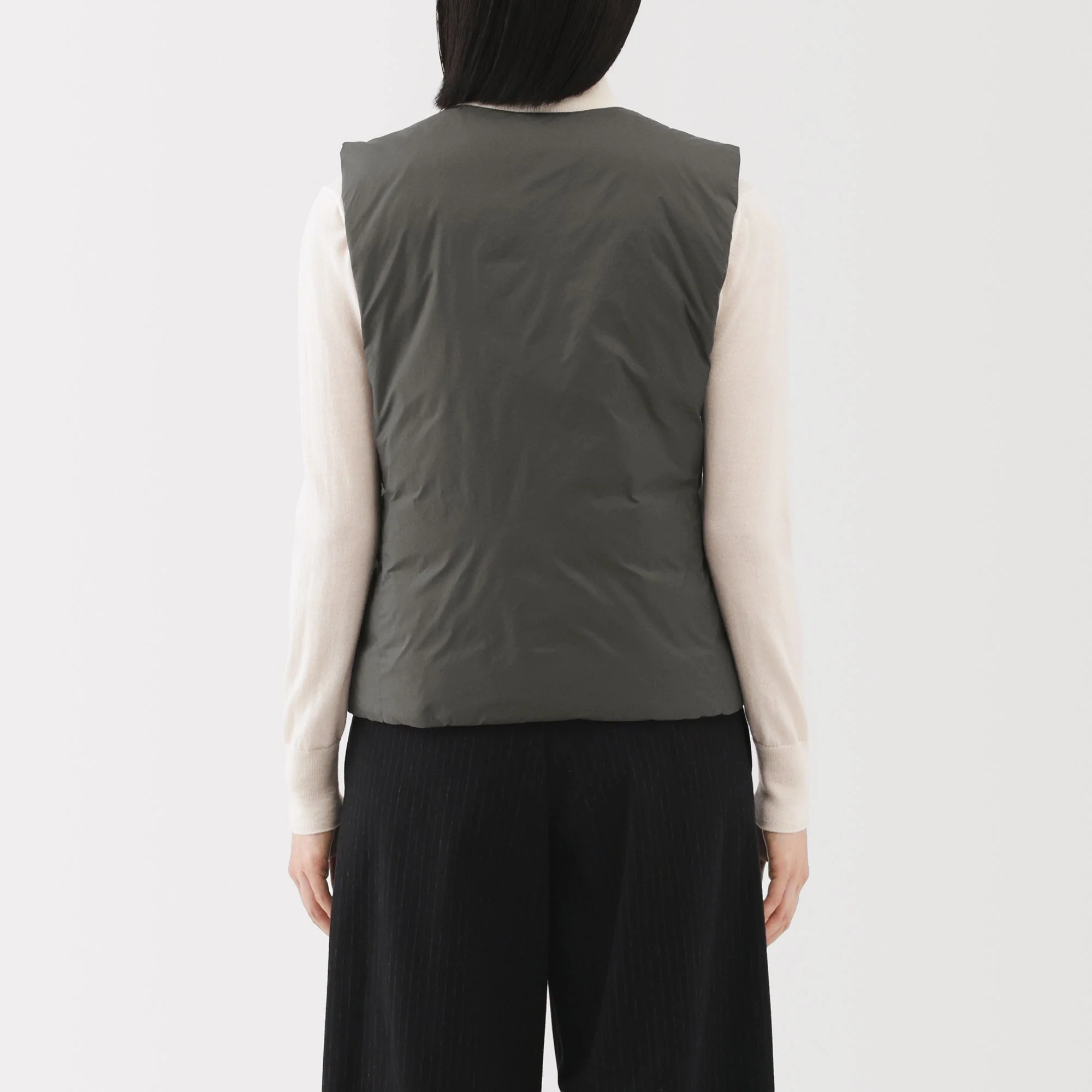 Lightweight Down Collarless Vest - Image 17