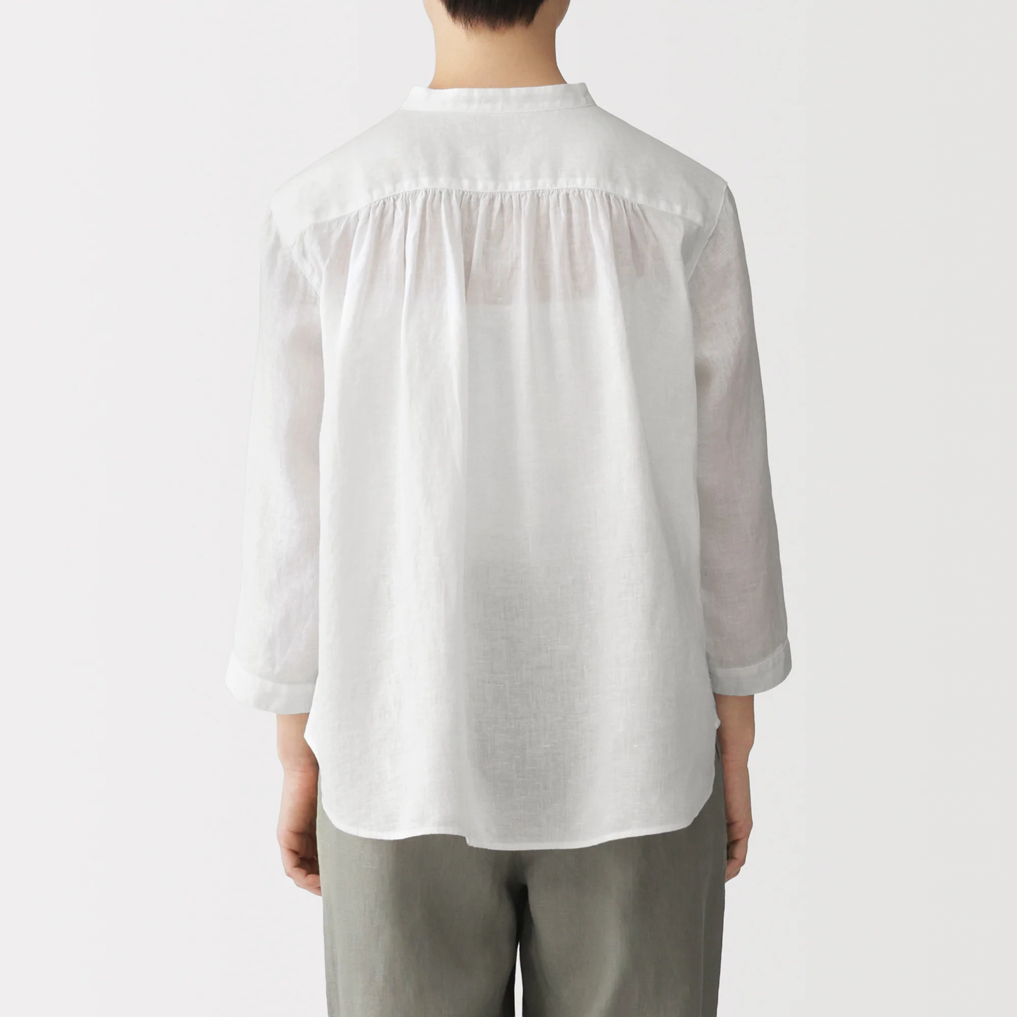 Linen 3/4 Sleeve Blouse - Image 15