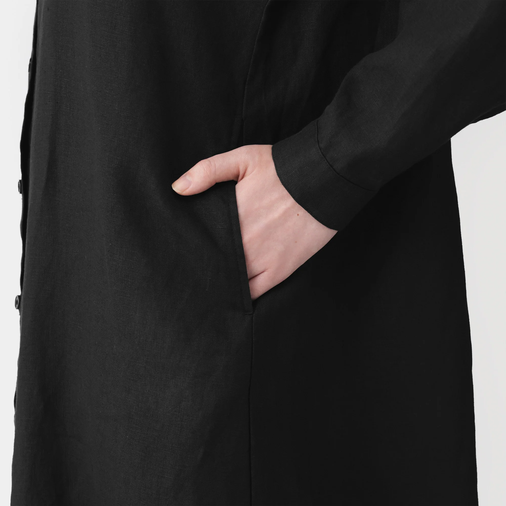 Linen Shirt Dress - Image 16
