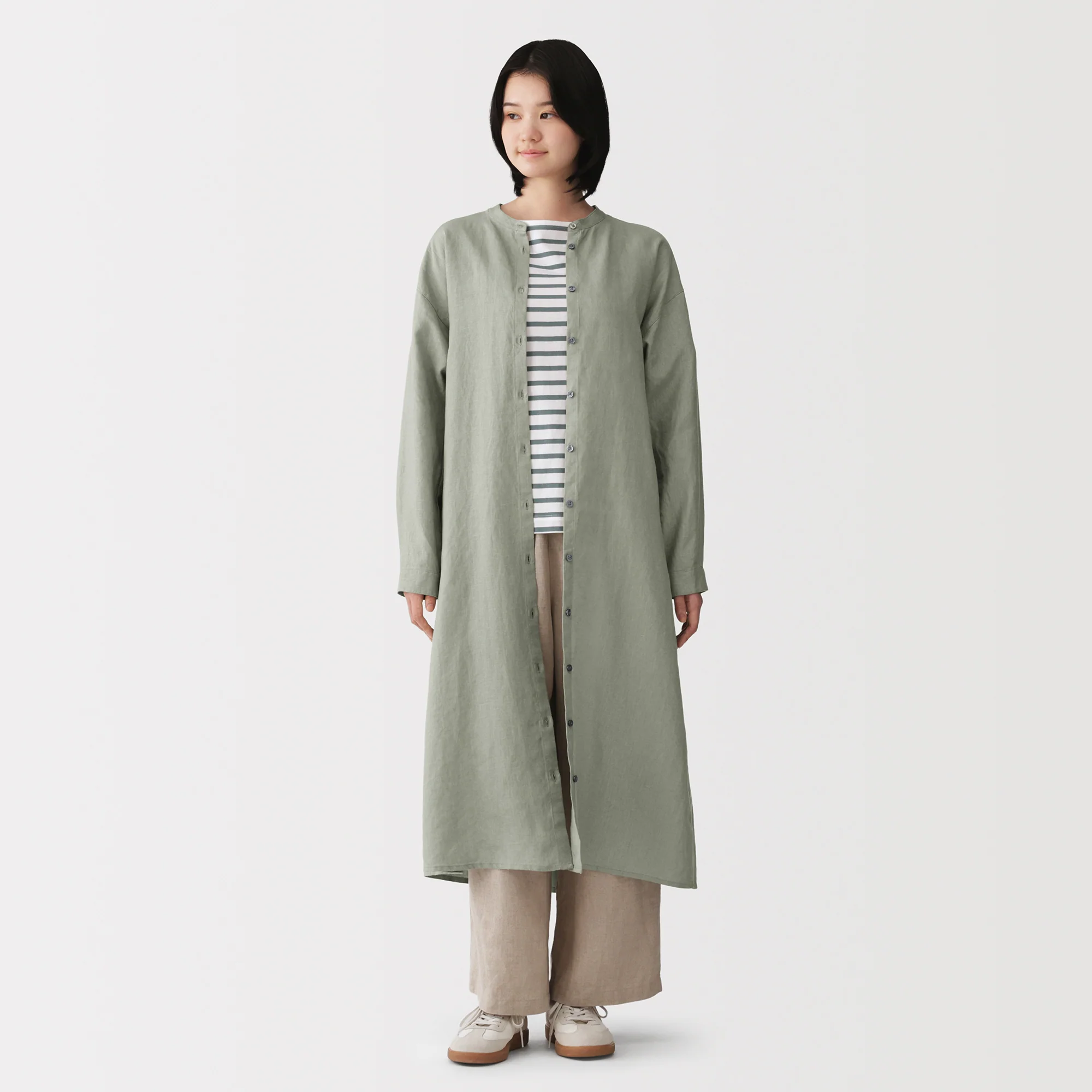 Linen Shirt Dress - Image 28