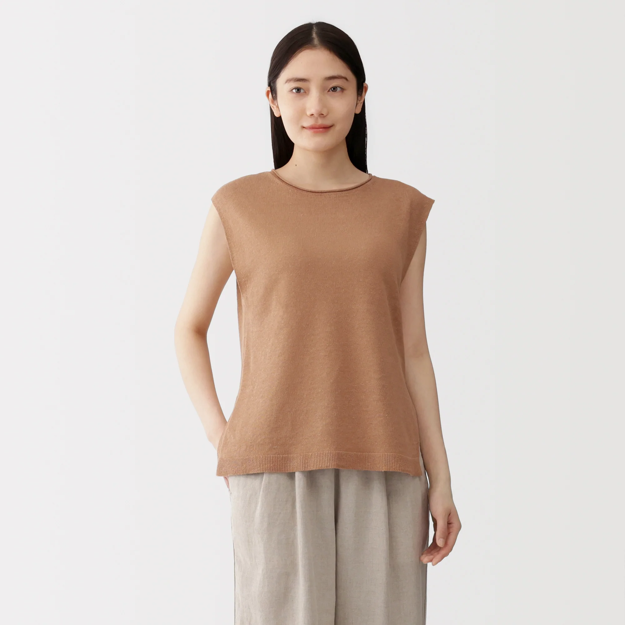Linen Sleeveless Sweater