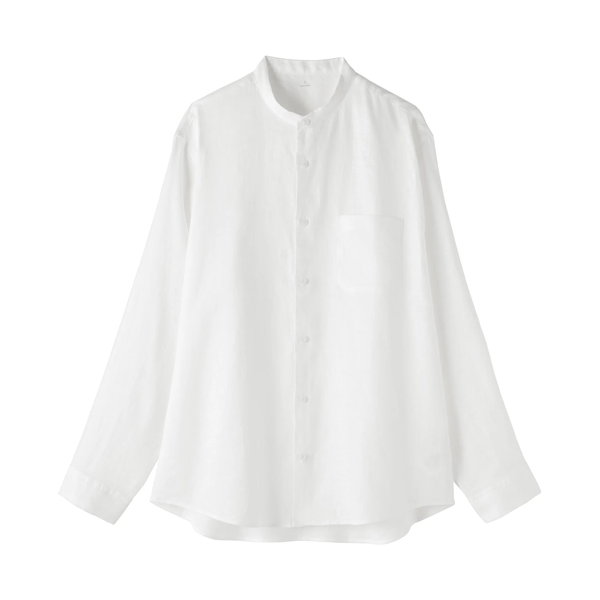 Linen Stand Collar Shirt - Image 11