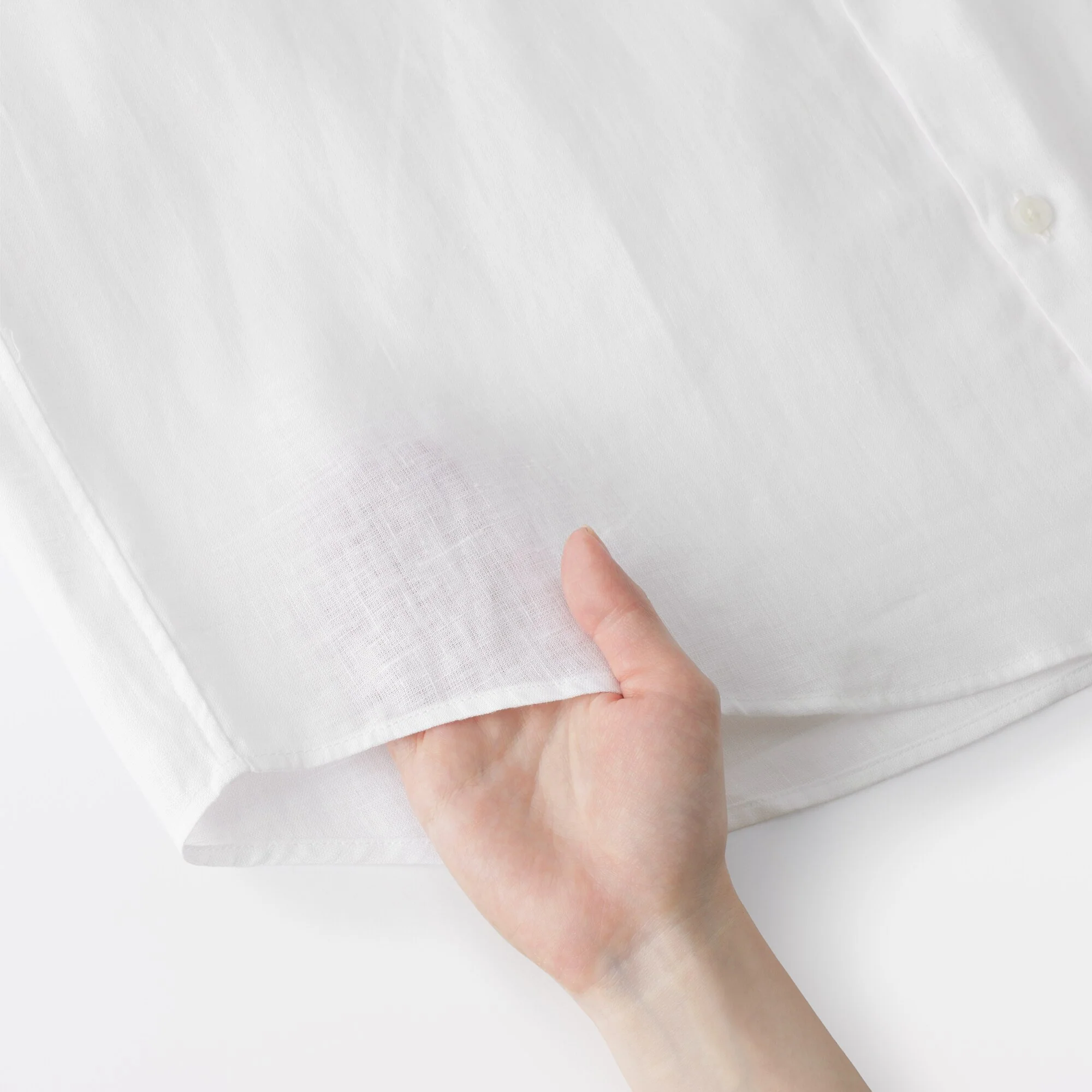 Linen Stand Collar Shirt - Image 46