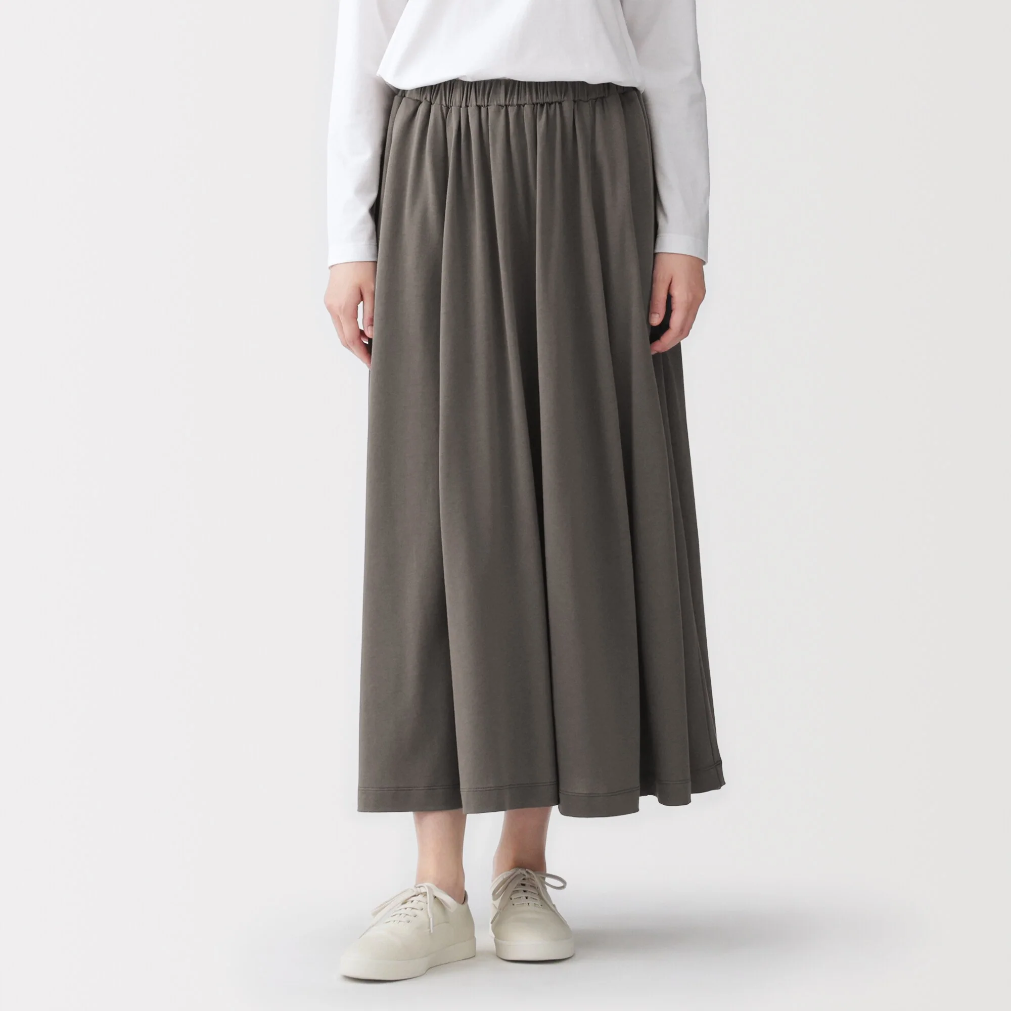 Lyocell Blend Jersey Gathered Skirt - Image 11