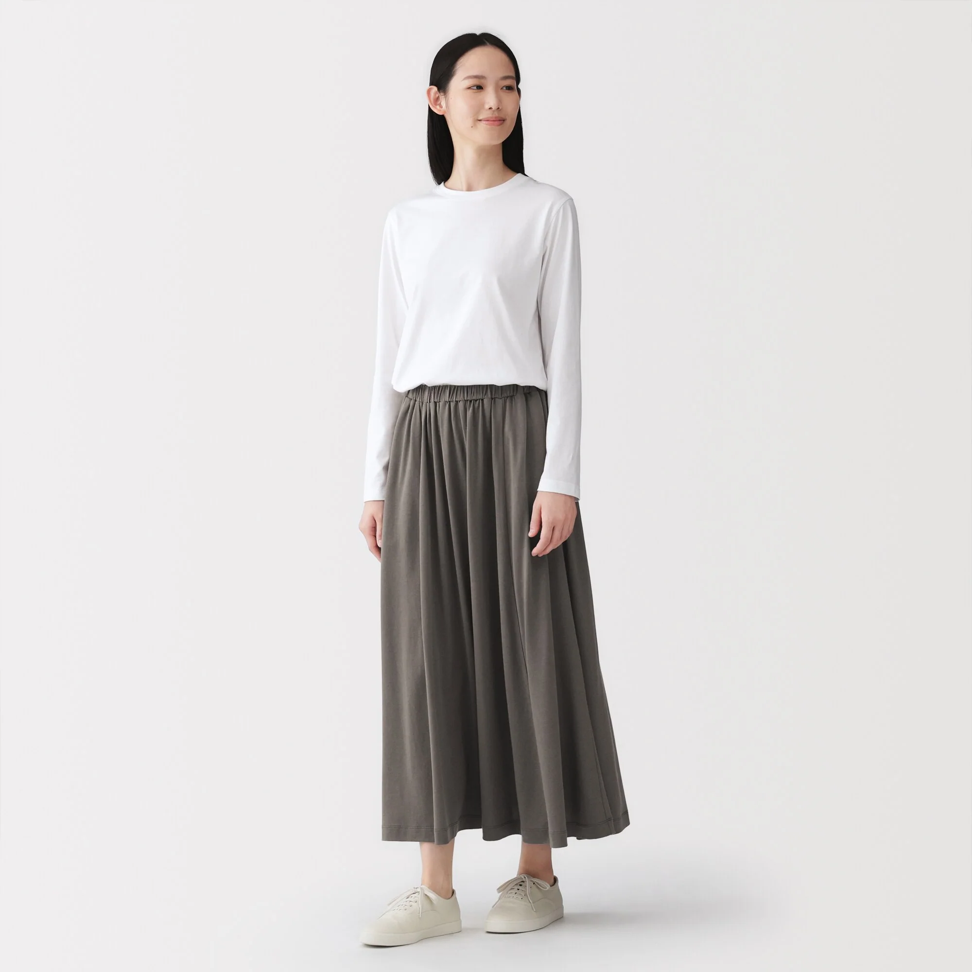 Lyocell Blend Jersey Gathered Skirt - Image 12