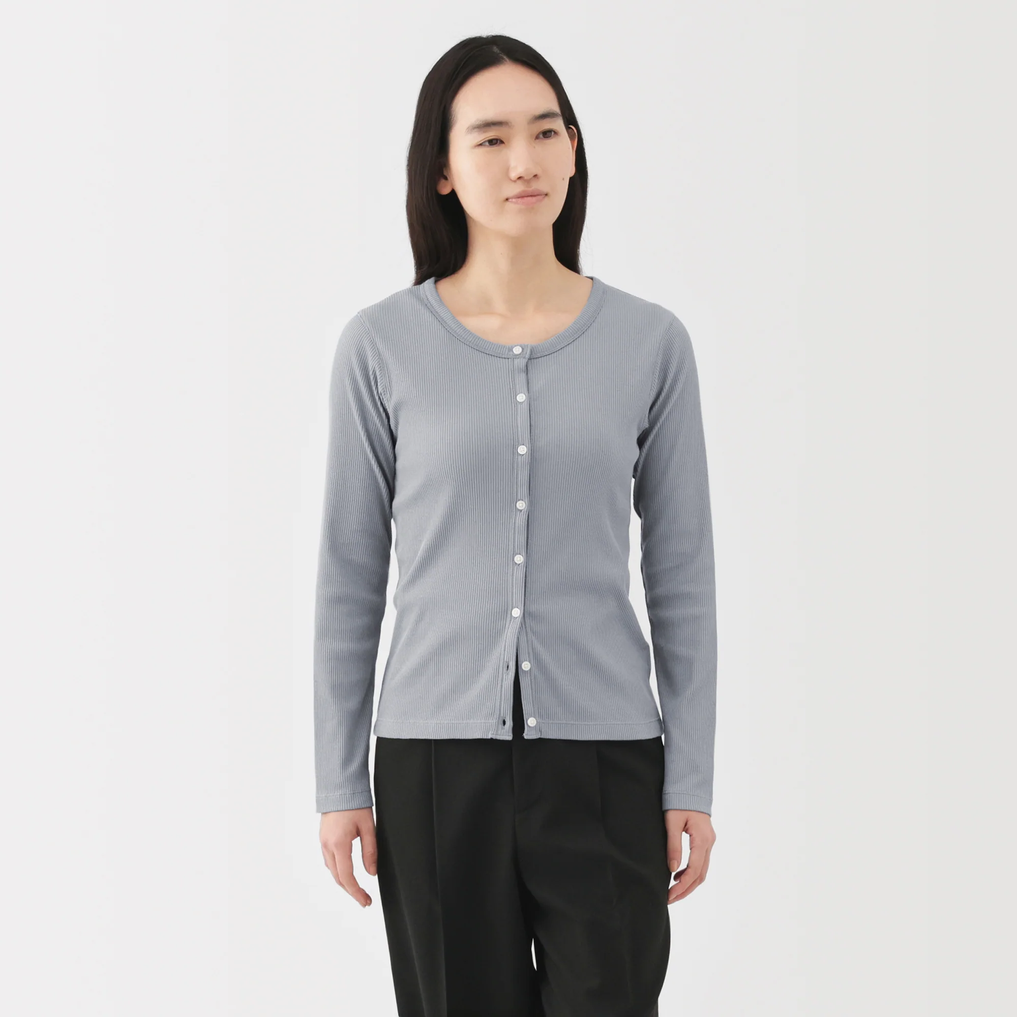 Lyocell Blend Rib Cardigan - Image 11