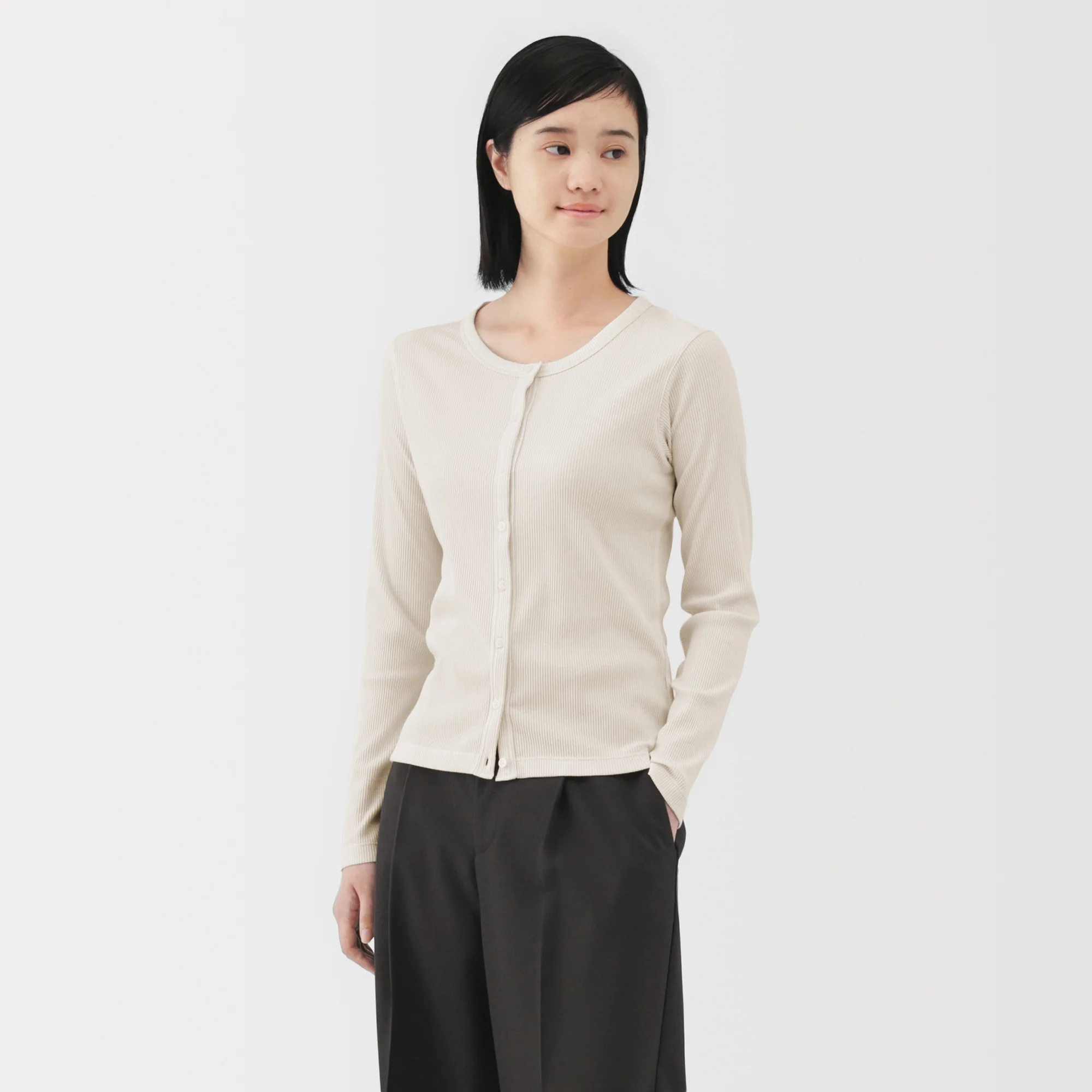 Lyocell Blend Rib Cardigan - Image 27