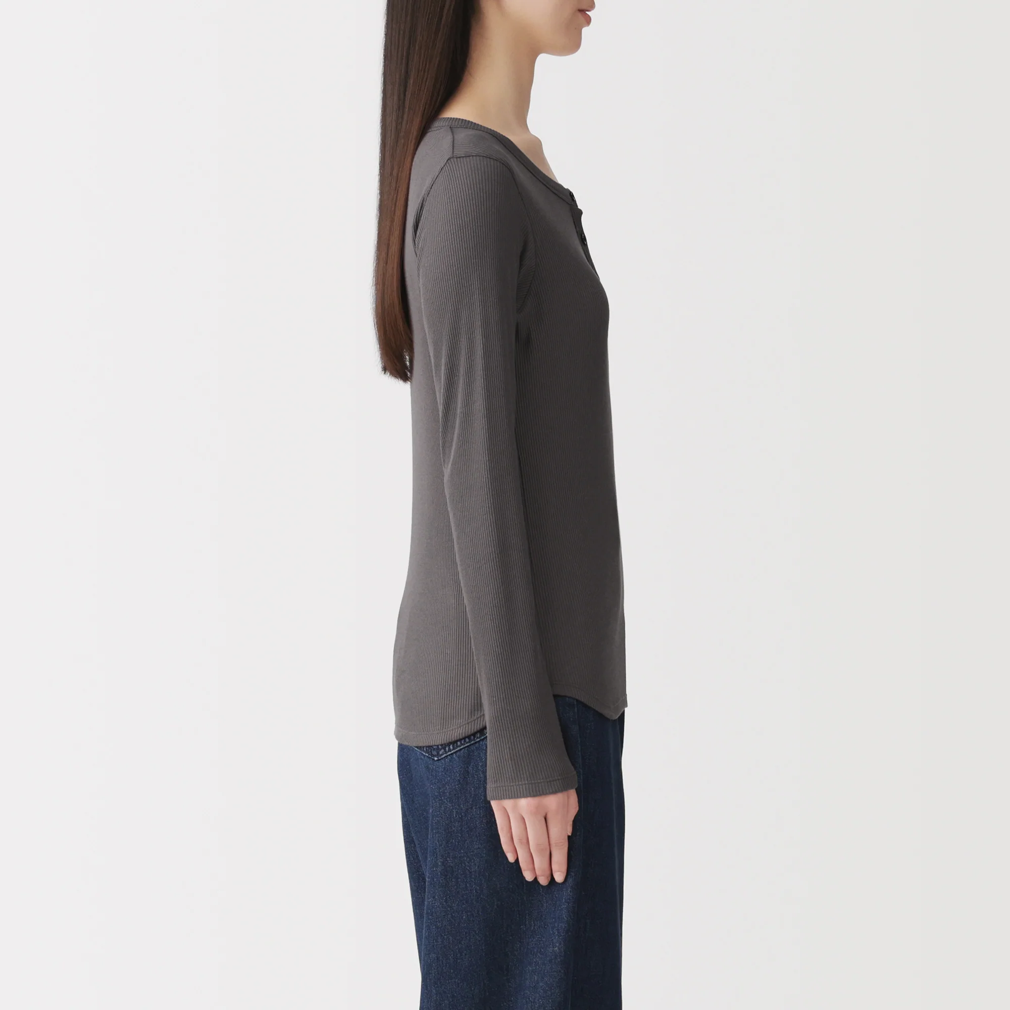 Lyocell Blend Rib Henley T-Shirt - Image 13