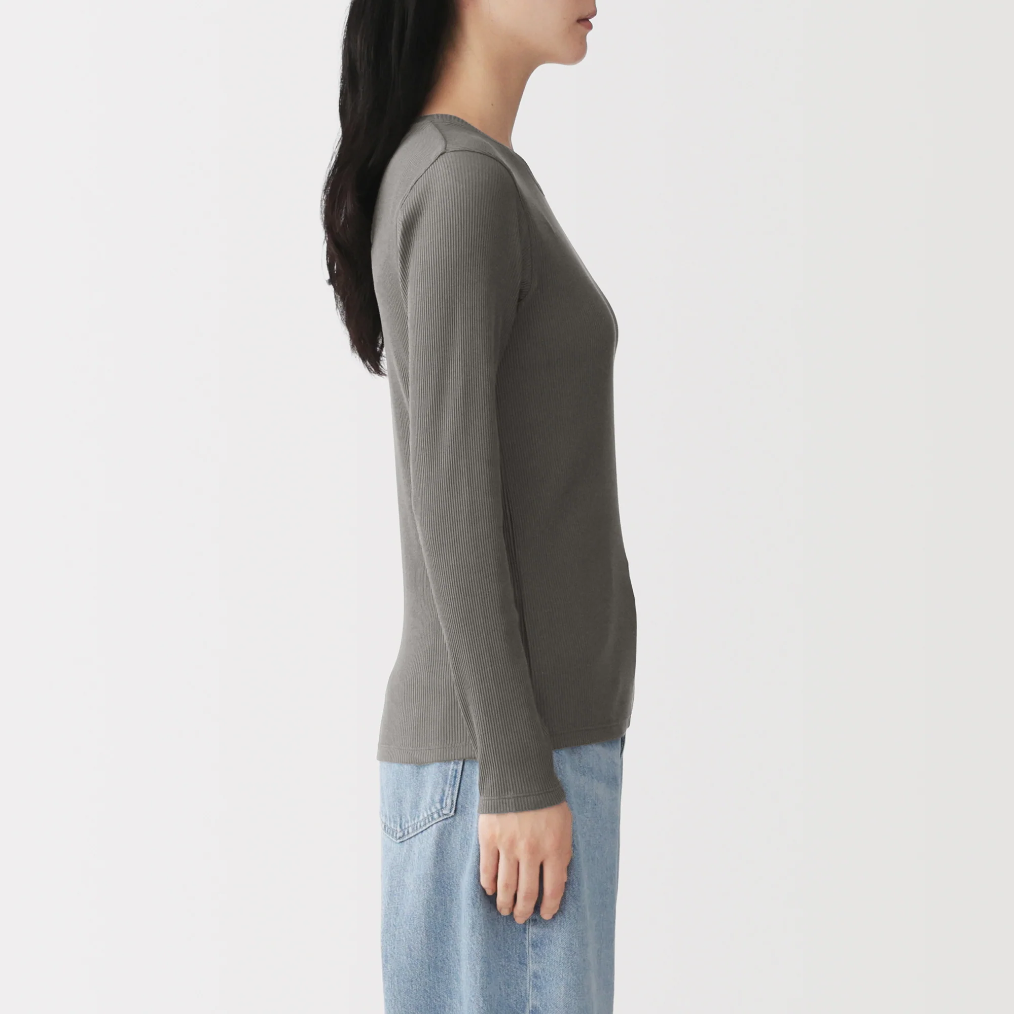 Lyocell Blend Rib T-Shirt - Image 45