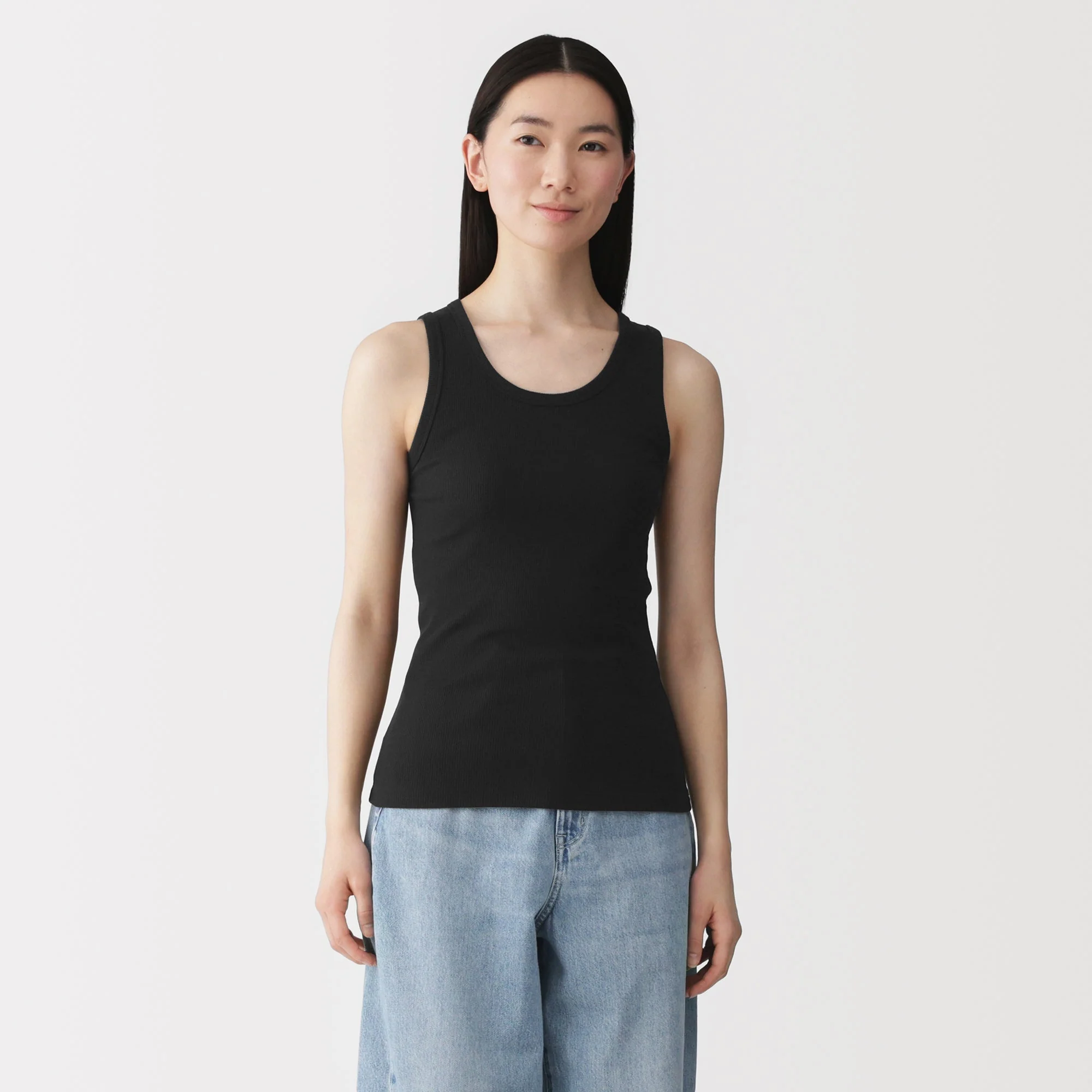 Lyocell Blend Rib Tank Top - Image 3
