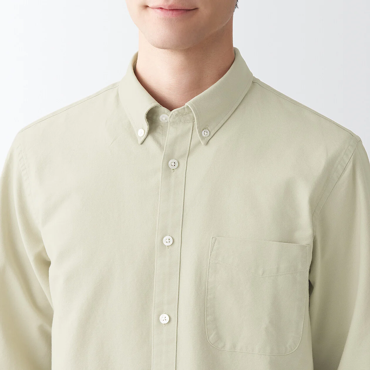 Men's Washed Oxford Collared Long Sleeve Button Down Shirt - Image 28