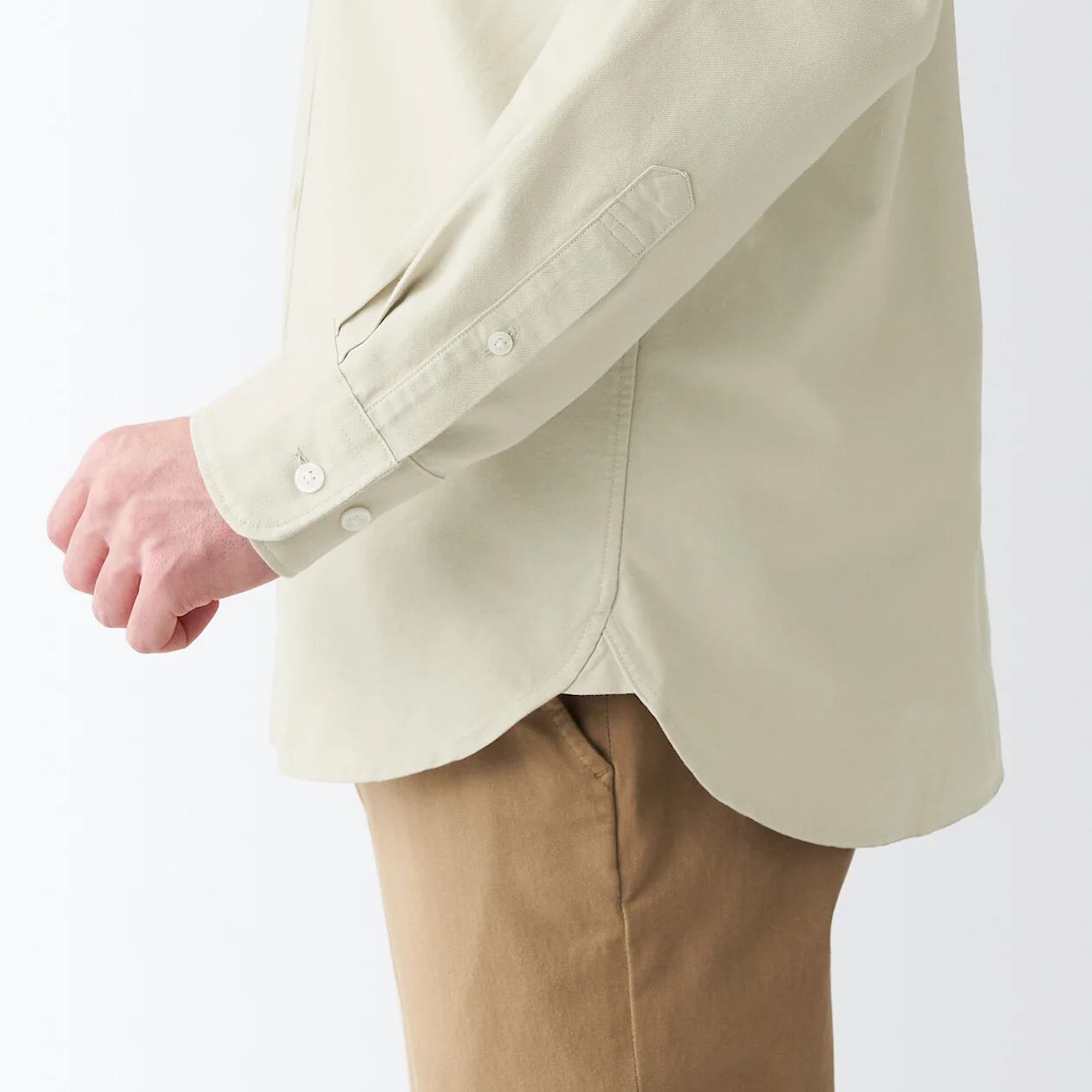 Men's Washed Oxford Collared Long Sleeve Button Down Shirt - Image 29