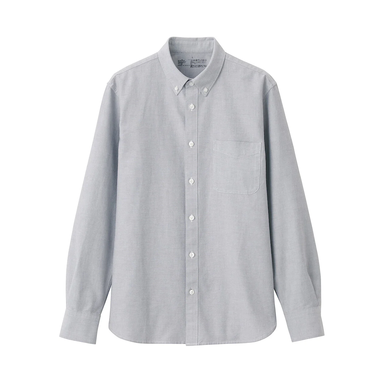 Men's Washed Oxford Collared Long Sleeve Button Down Shirt - Image 3