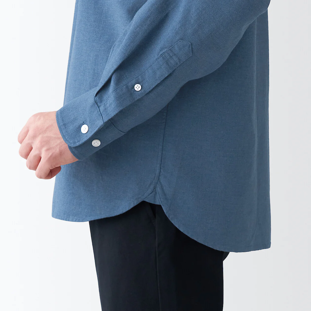 Men's Washed Oxford Collared Long Sleeve Button Down Shirt - Image 39