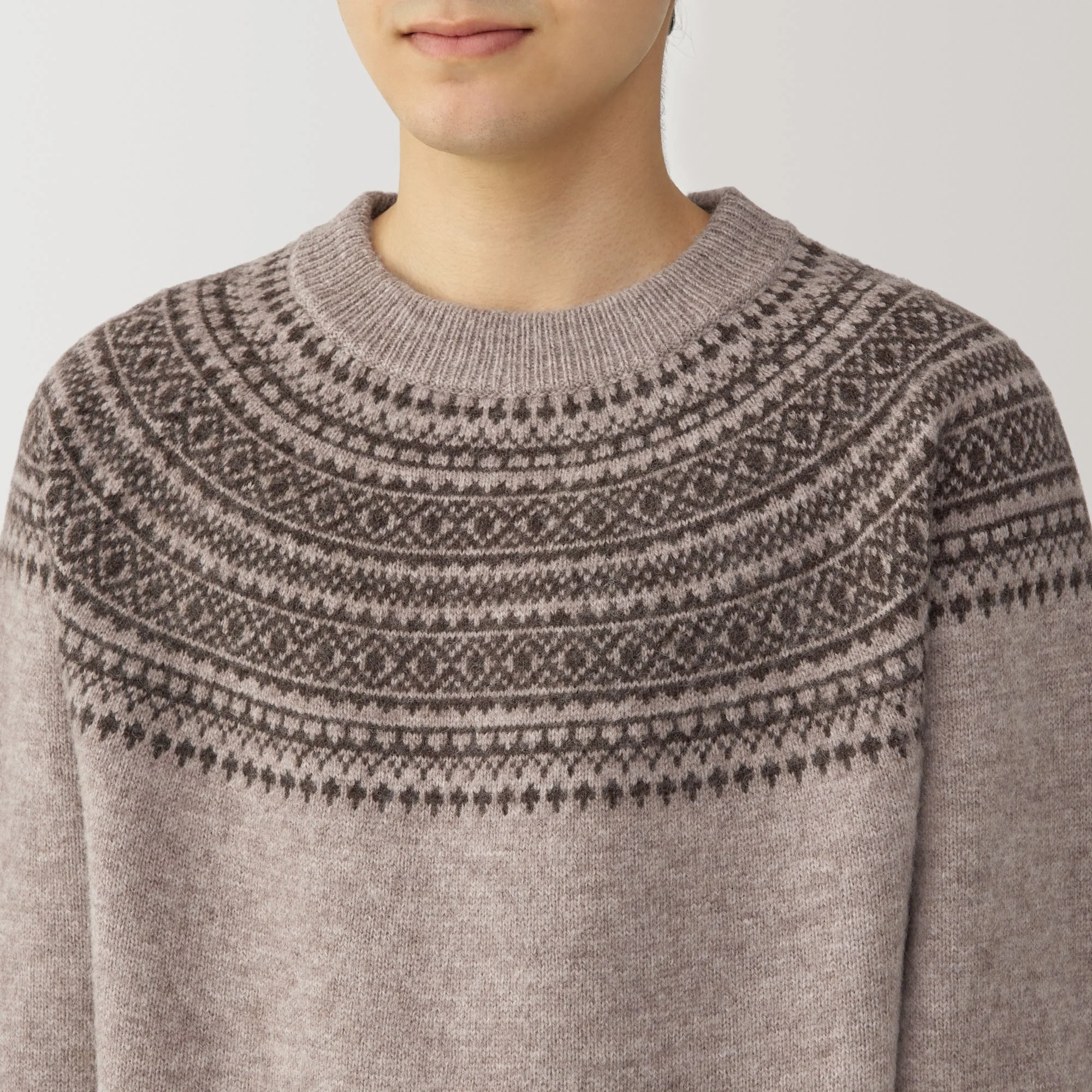 Men's Andes Wool Brushed Weave Crewneck Sweater - Image 14