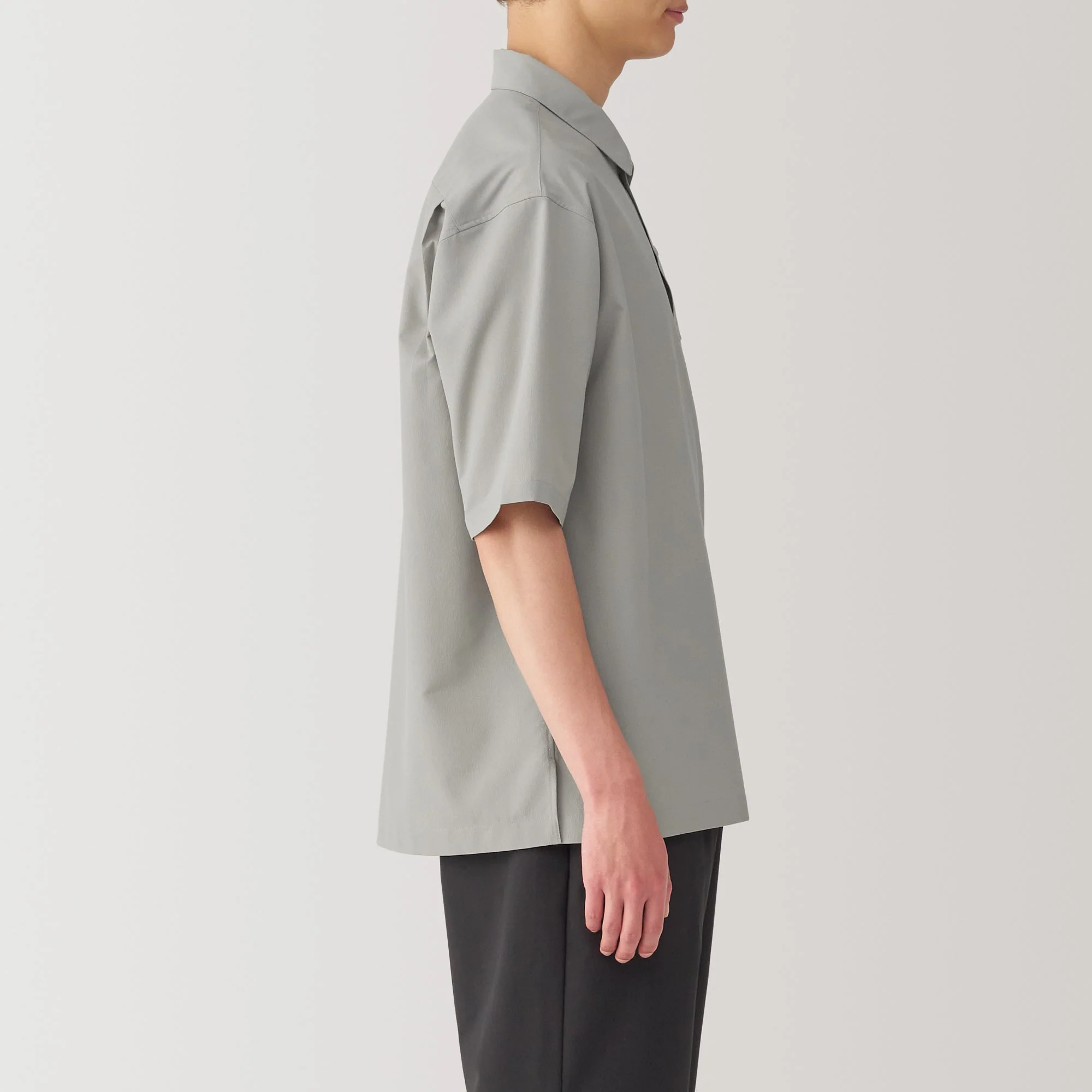Men's Breathable Wide Half Sleeve Woven Polo Shirt - Image 13
