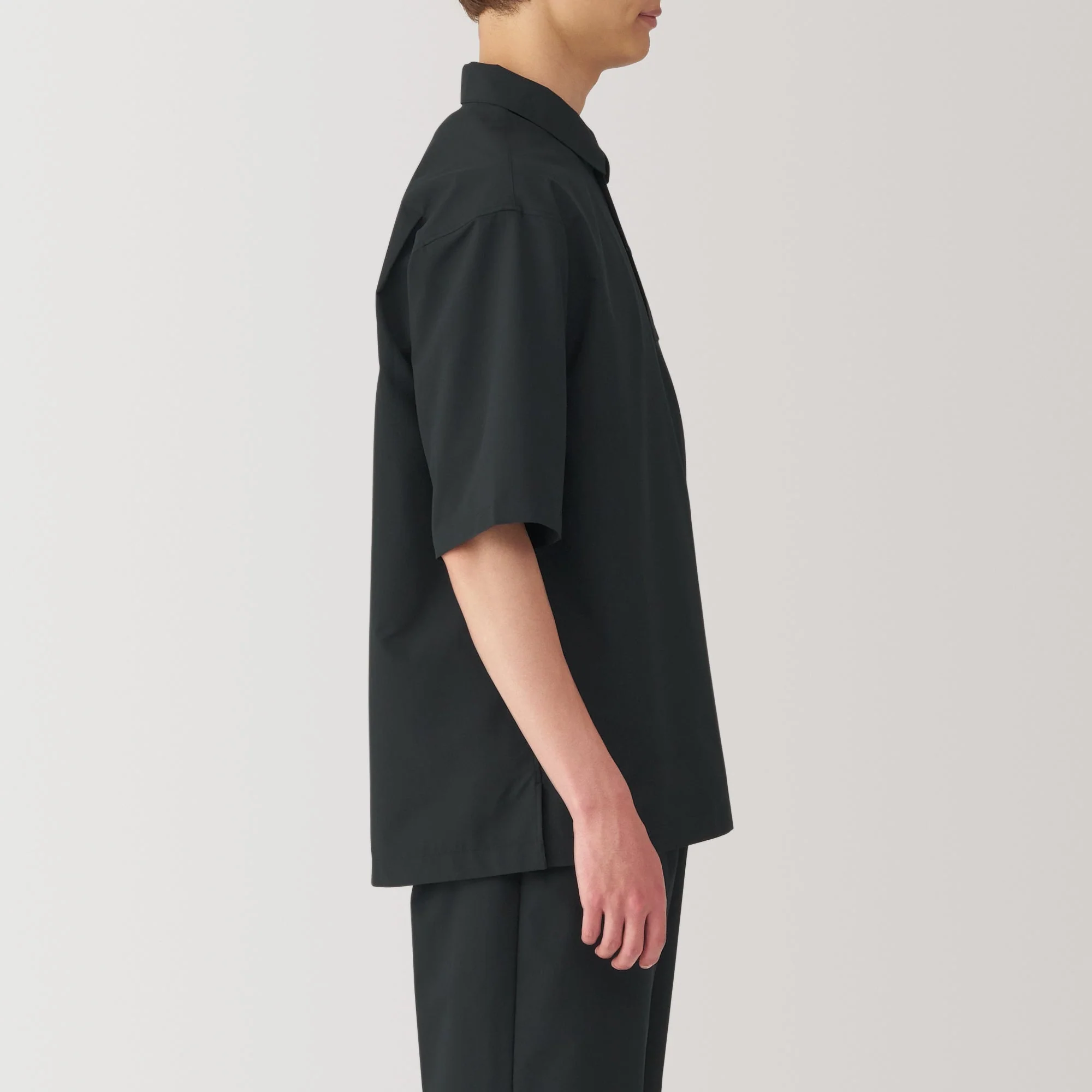 Men's Breathable Wide Half Sleeve Woven Polo Shirt - Image 21