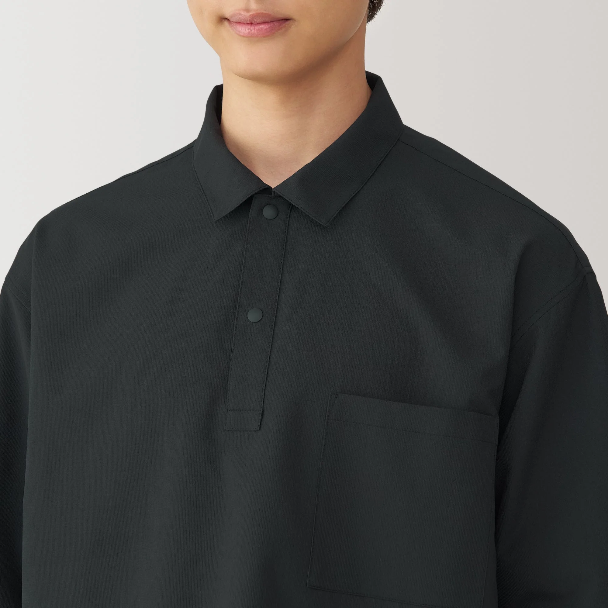 Men's Breathable Wide Half Sleeve Woven Polo Shirt - Image 23