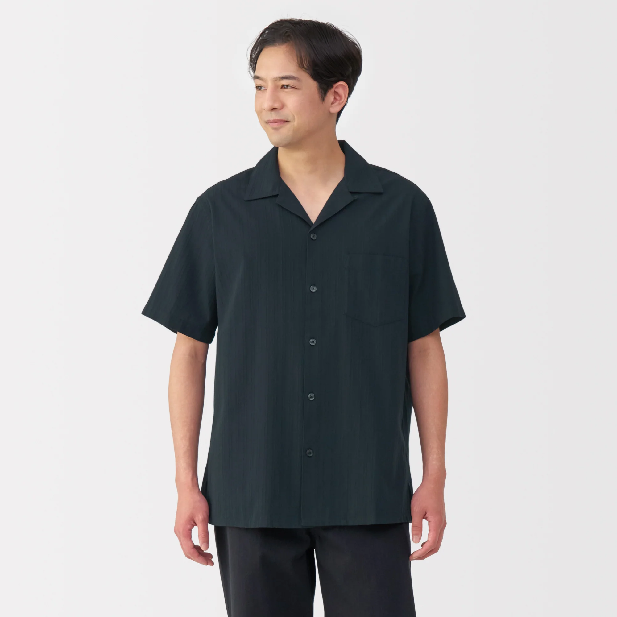 Men's Dobby Open Collar Shirt - Image 12