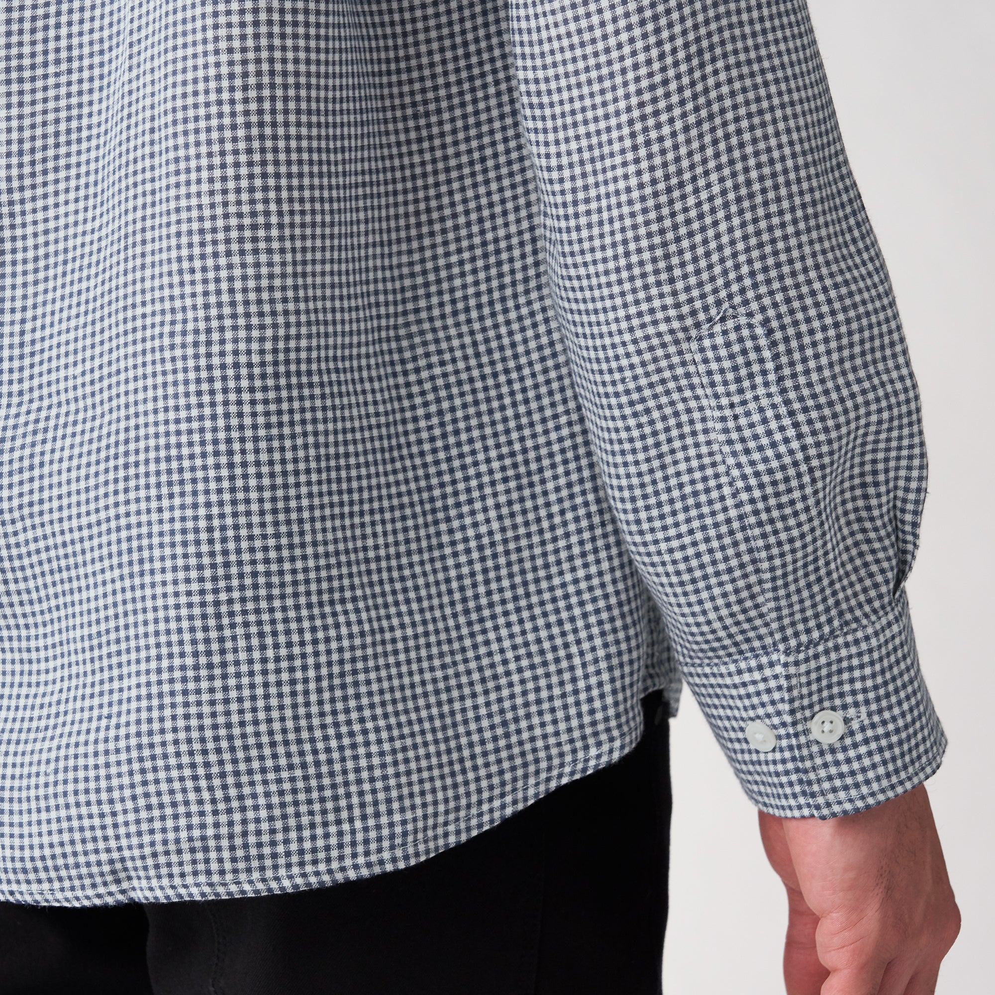 Men's French Linen Washed Stand Collar Shirt - Image 35