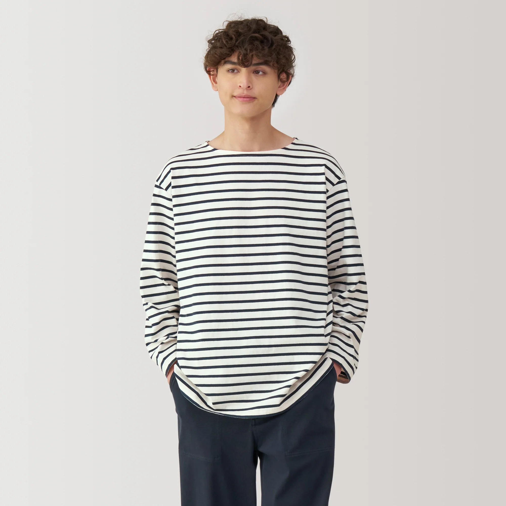 Men's Heavyweight Boatneck T-Shirt - Image 19