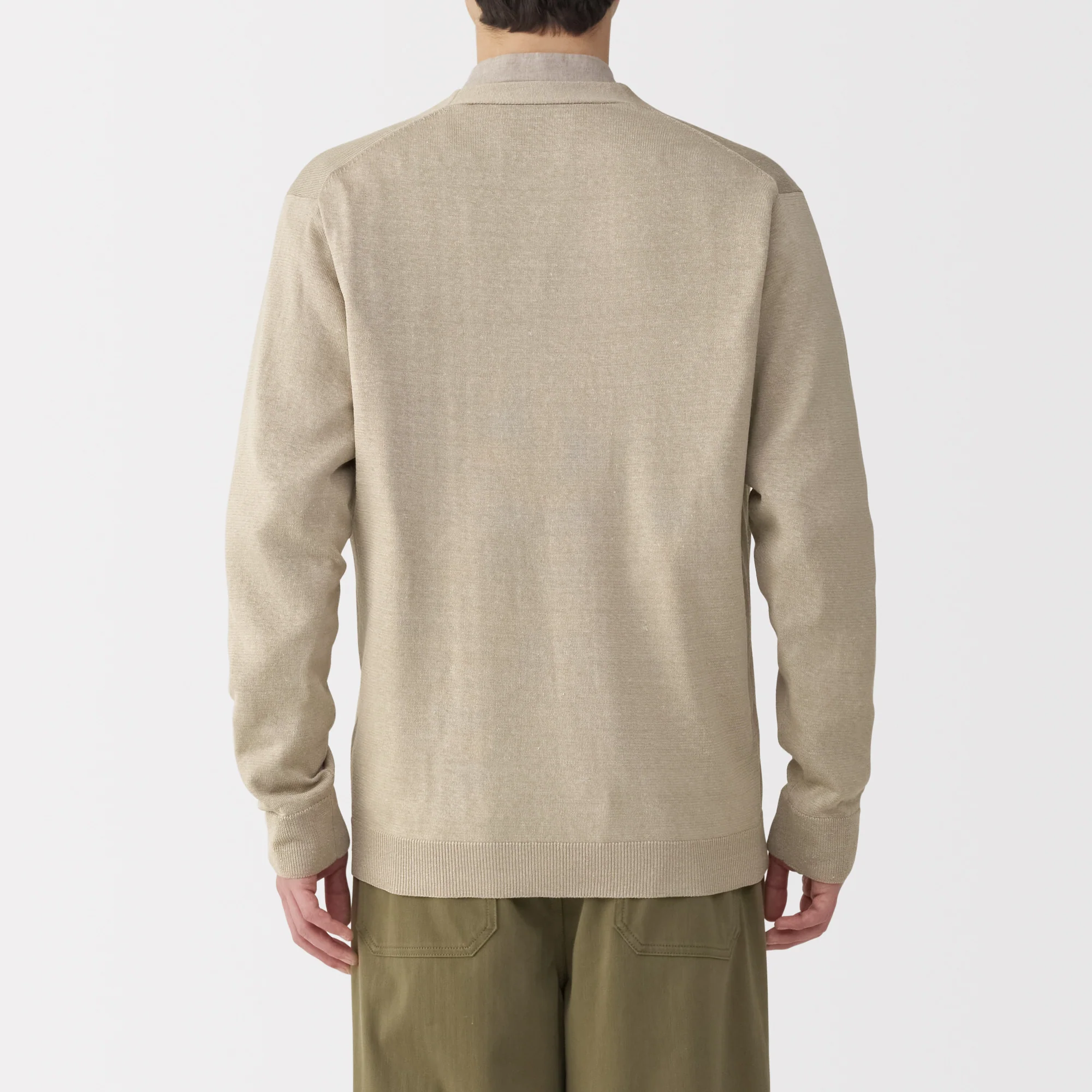 Men's Hemp Blend V-Neck Cardigan - Image 6