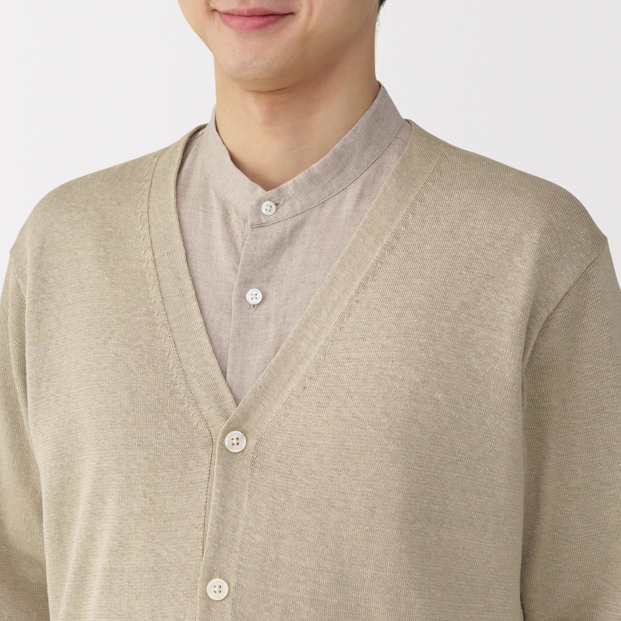 Men's Hemp Blend V-Neck Cardigan - Image 7