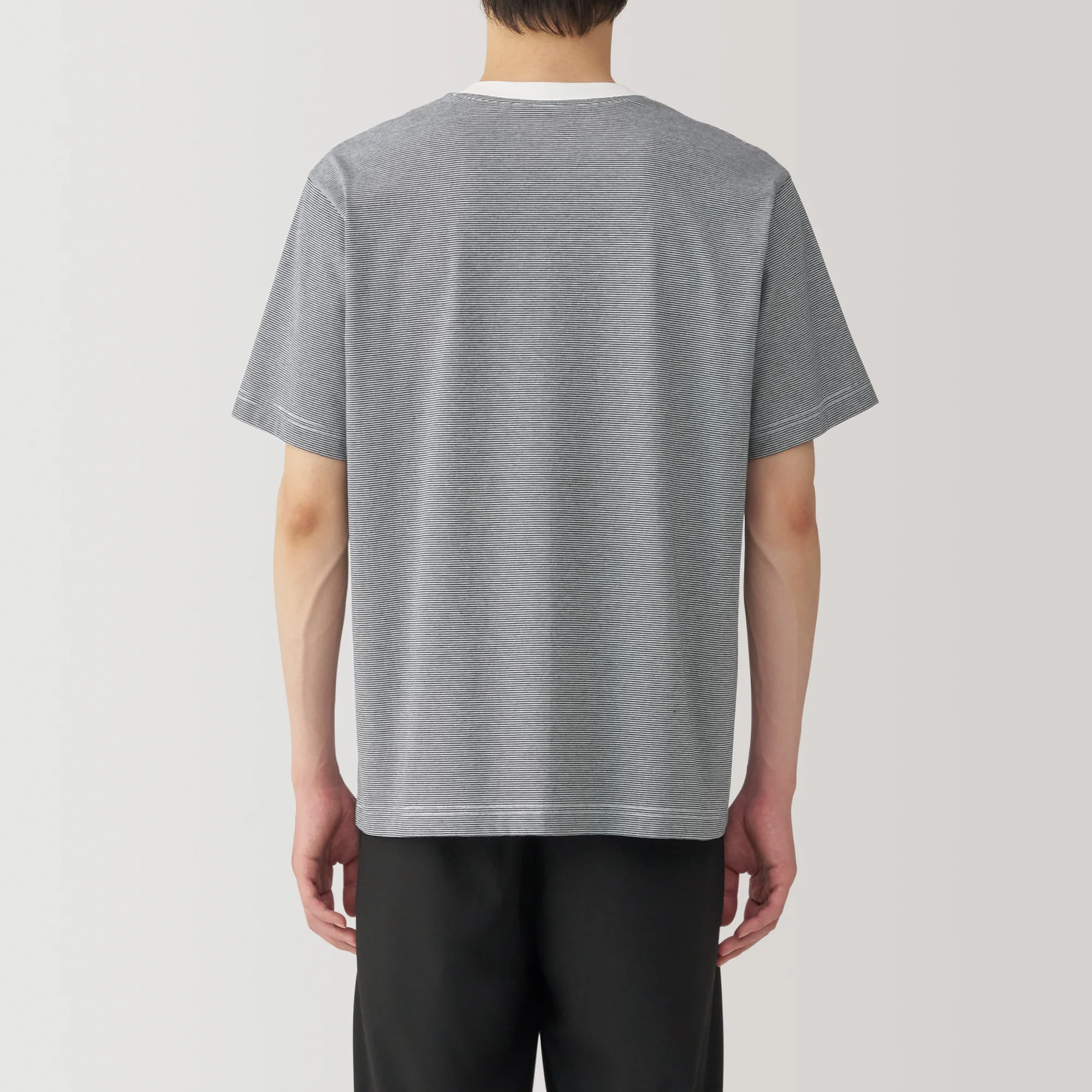 Men's Jersey Crew Neck Short Sleeve Striped T-Shirt - Image 6