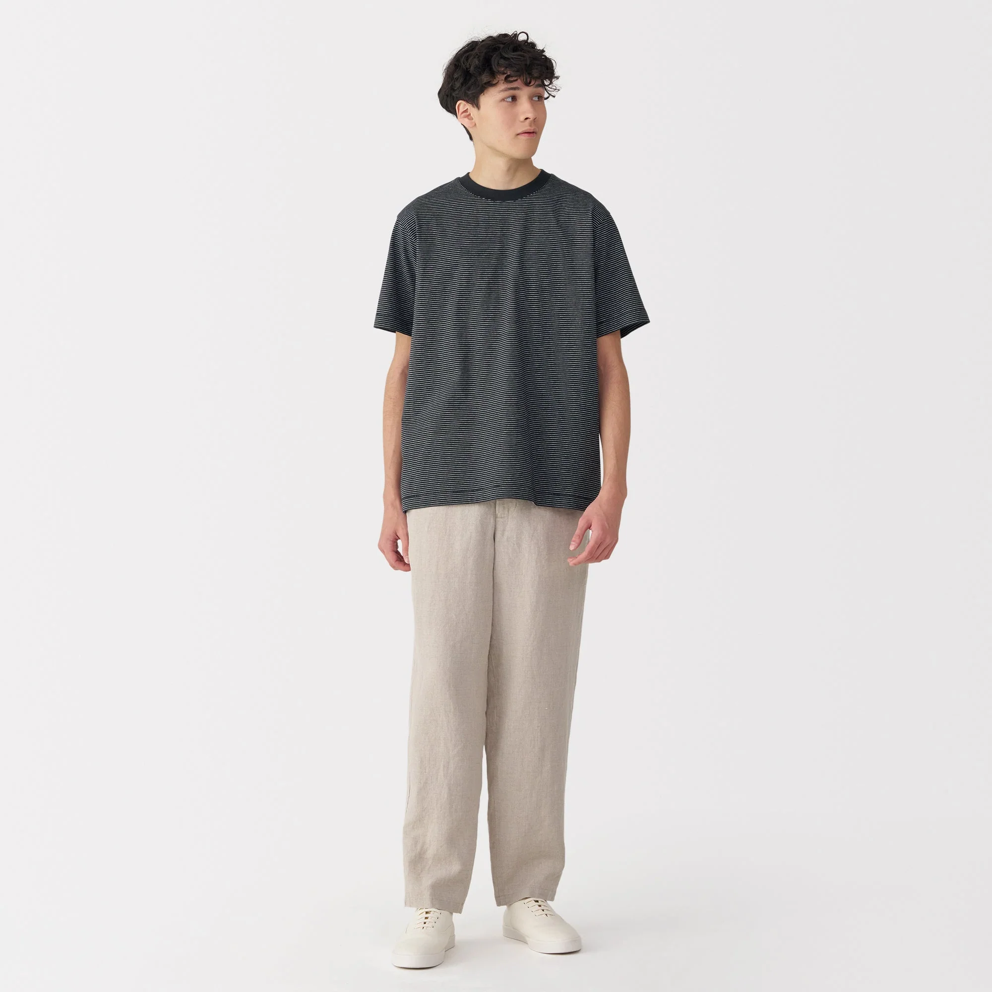 Men's Jersey Crewneck Striped T-Shirt - Image 25