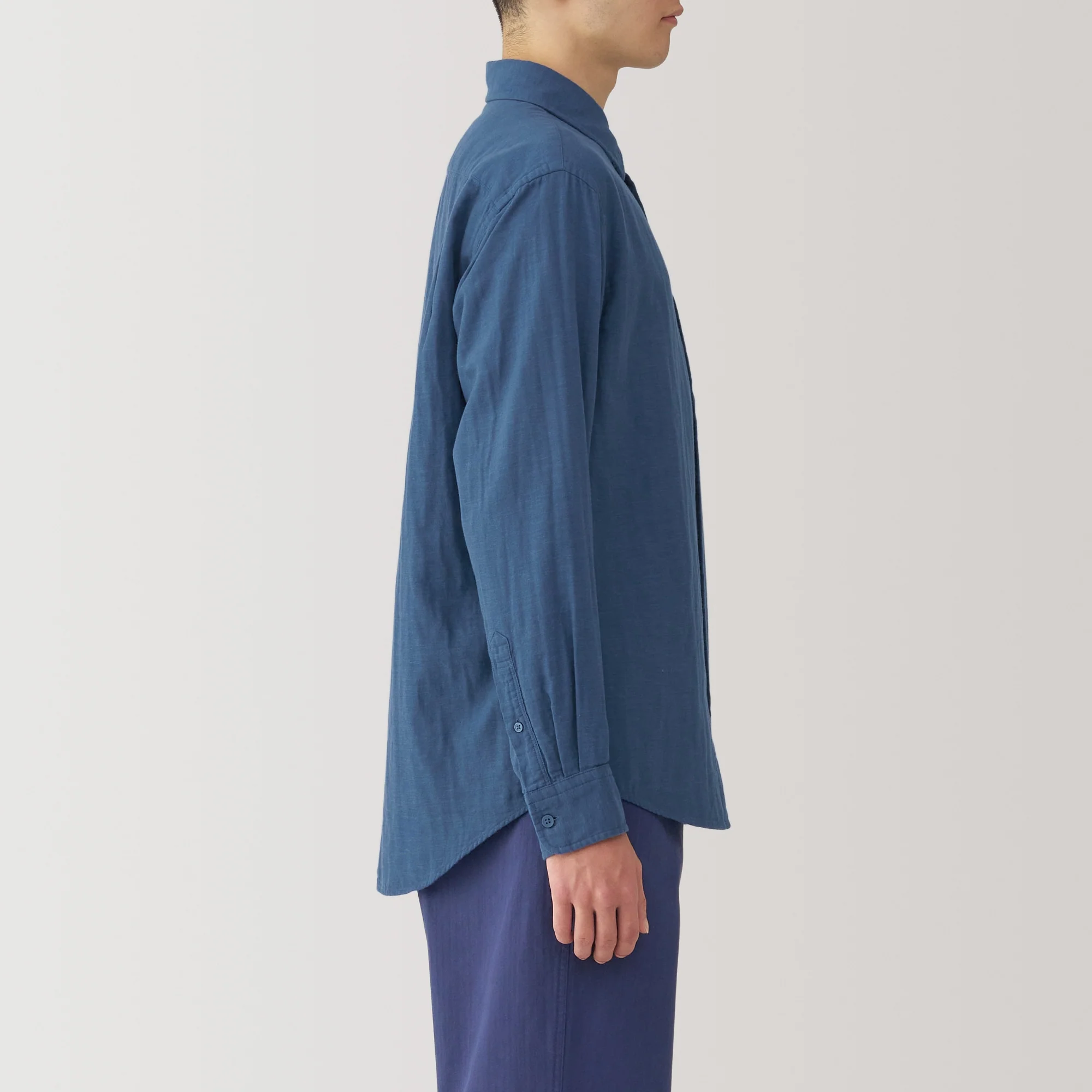 Men's Kapok Blend Double Gauze Long Sleeve Shirt - Image 23