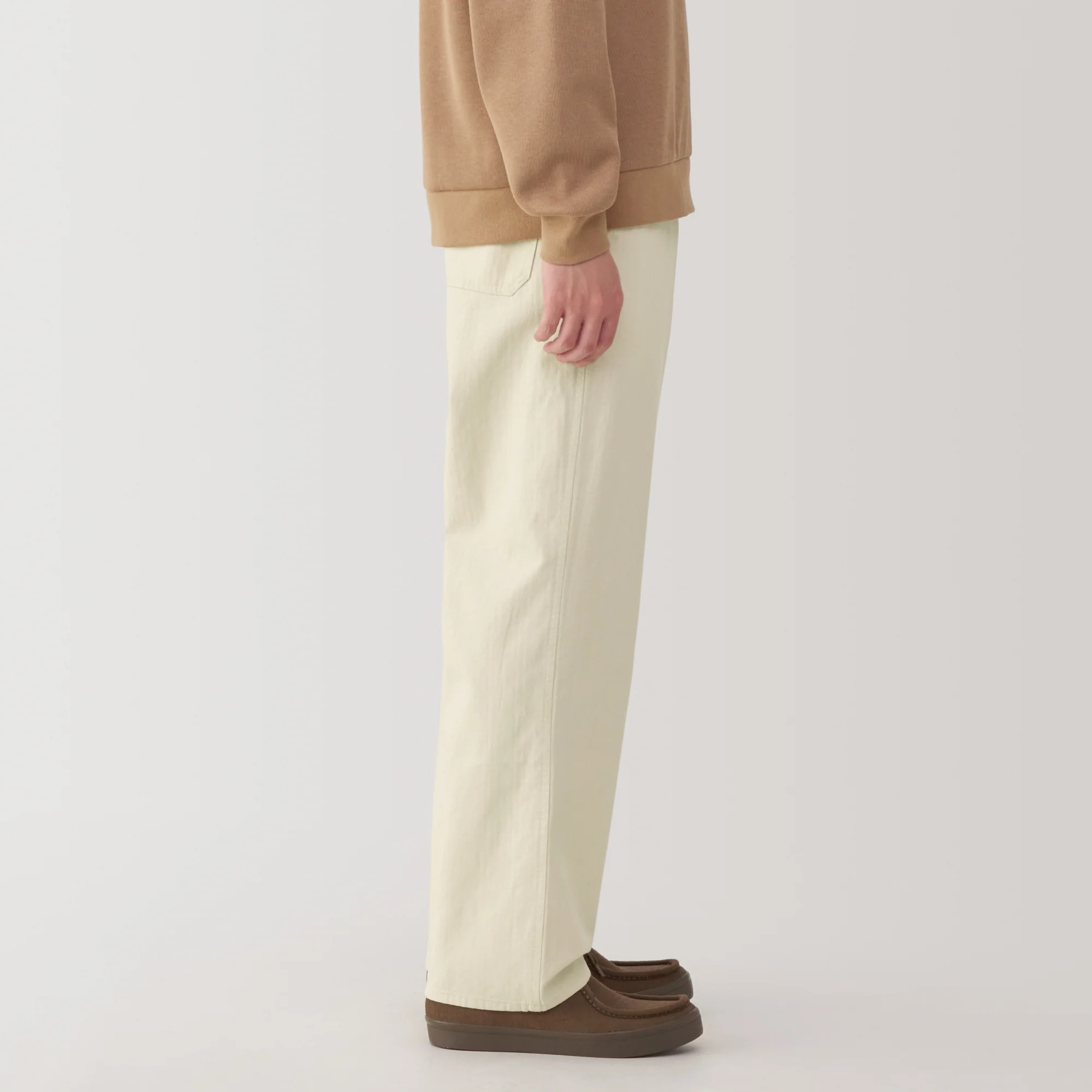 Men's Kapok Blend Herringbone Wide Pants - Image 5