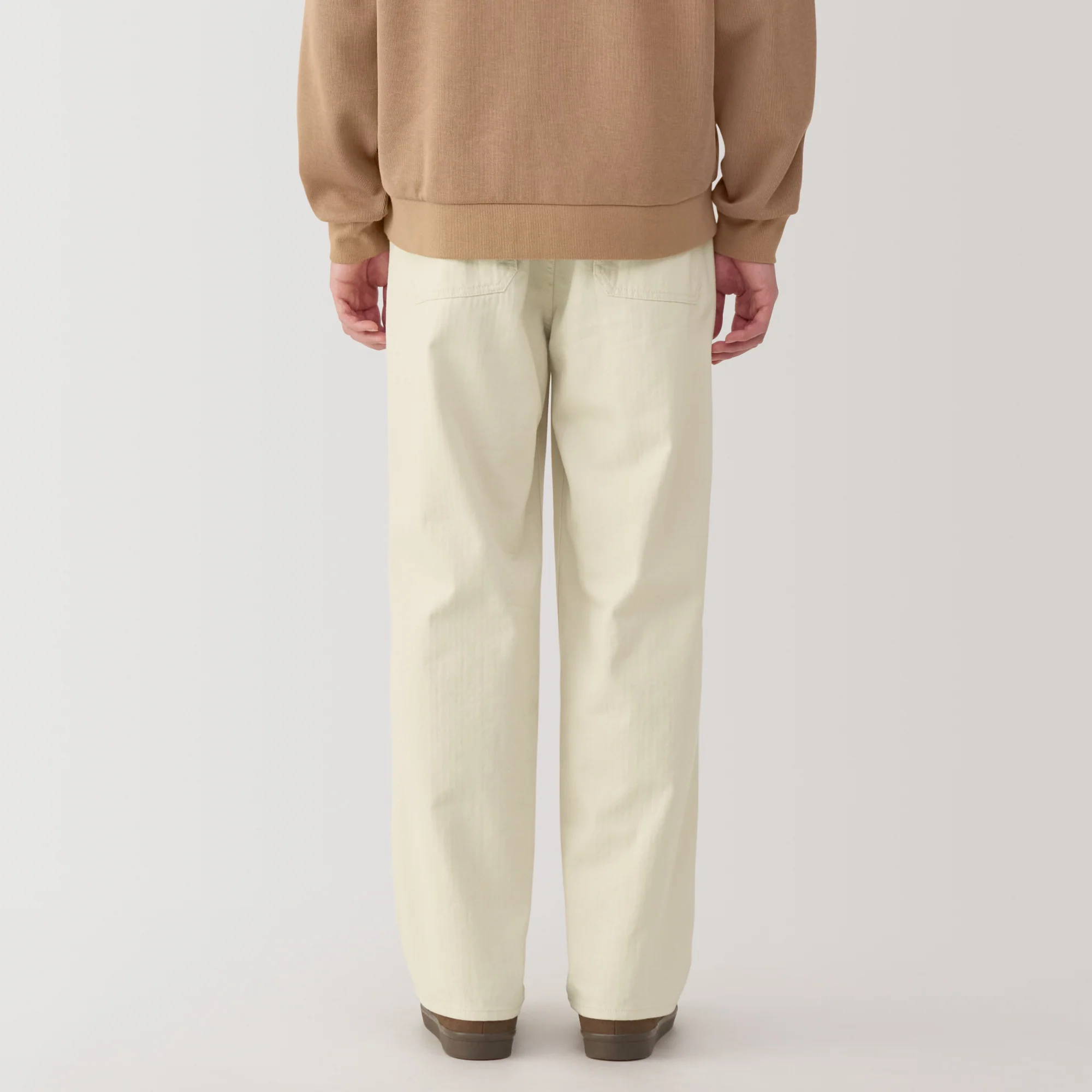 Men's Kapok Blend Herringbone Wide Pants - Image 6
